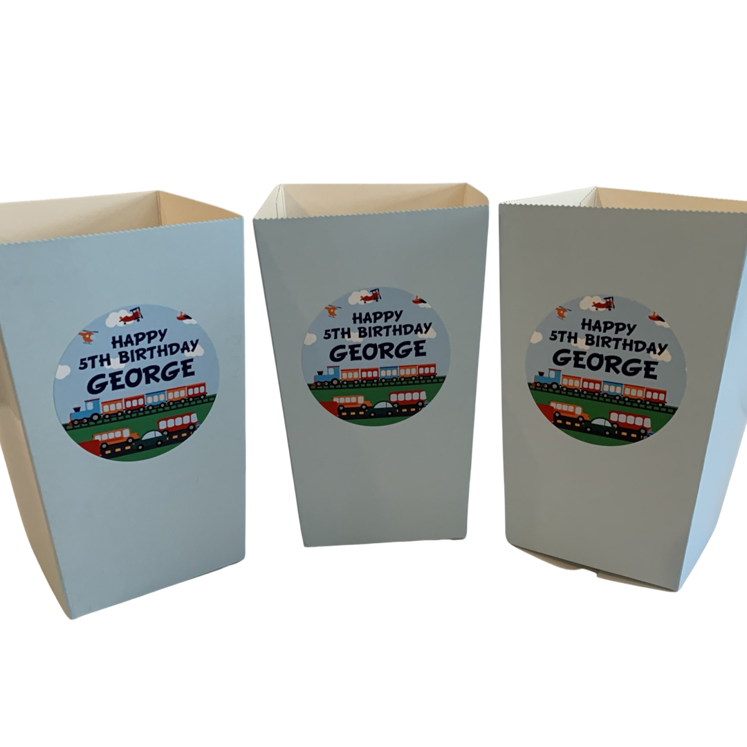 Transport popcorn boxes