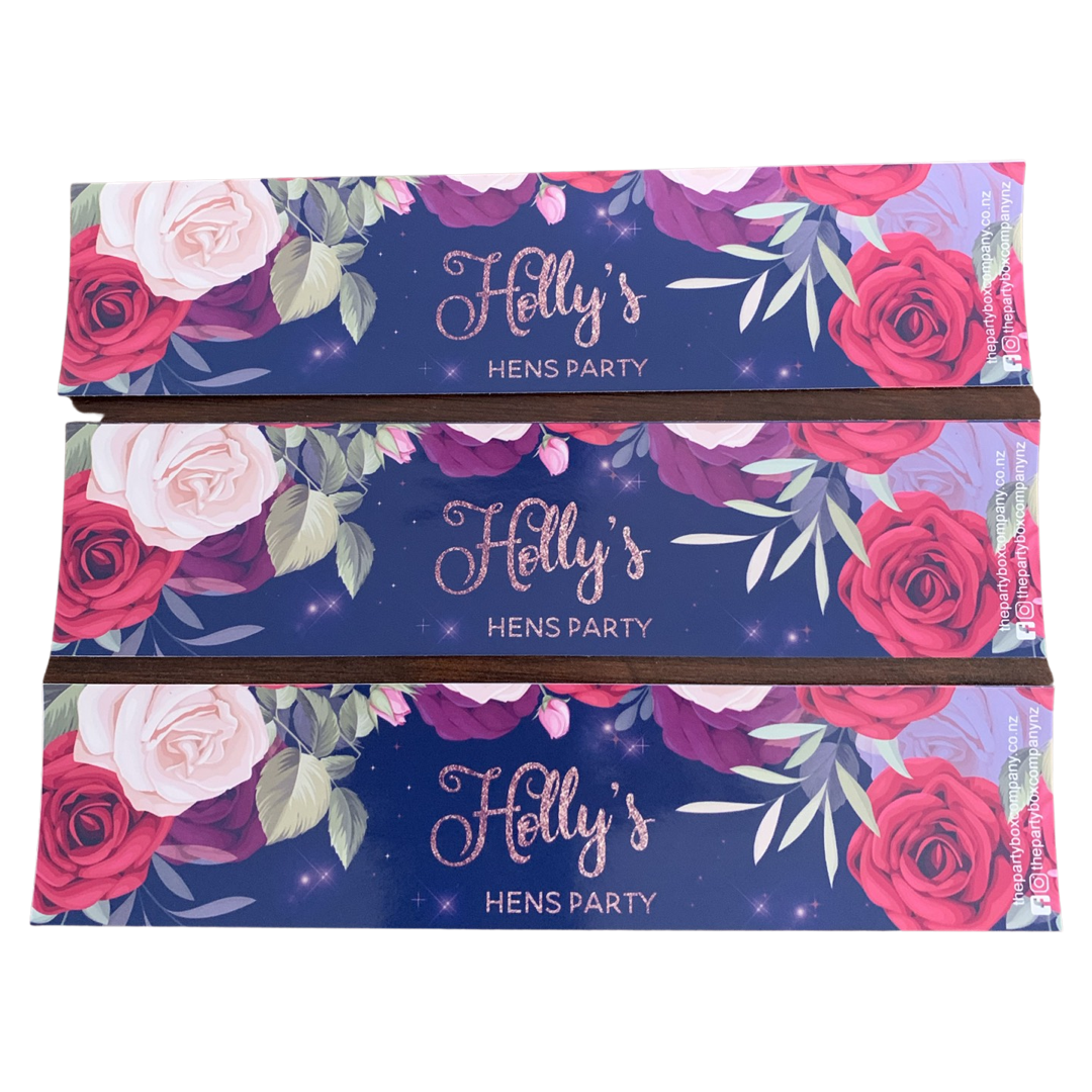 Floral themed party labels