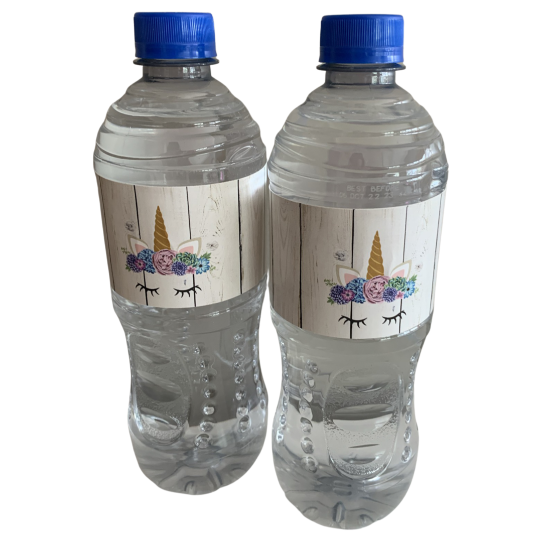 Unicorn water labels