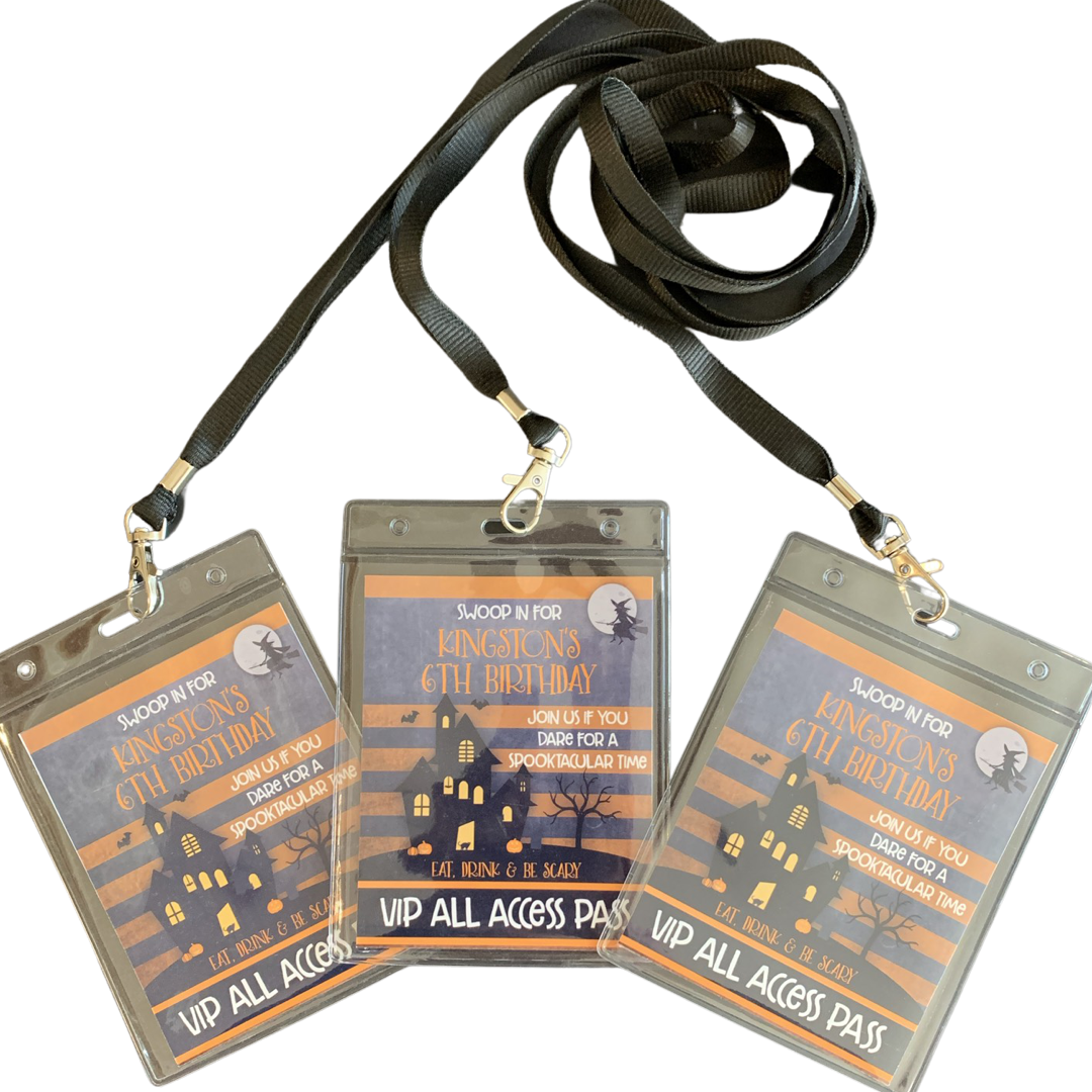 Halloween party lanyards