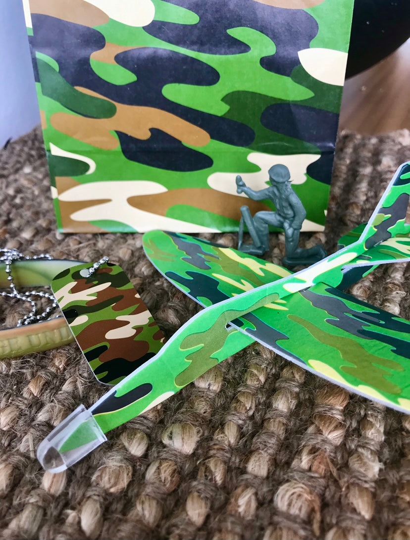 Camo army filled gift bags