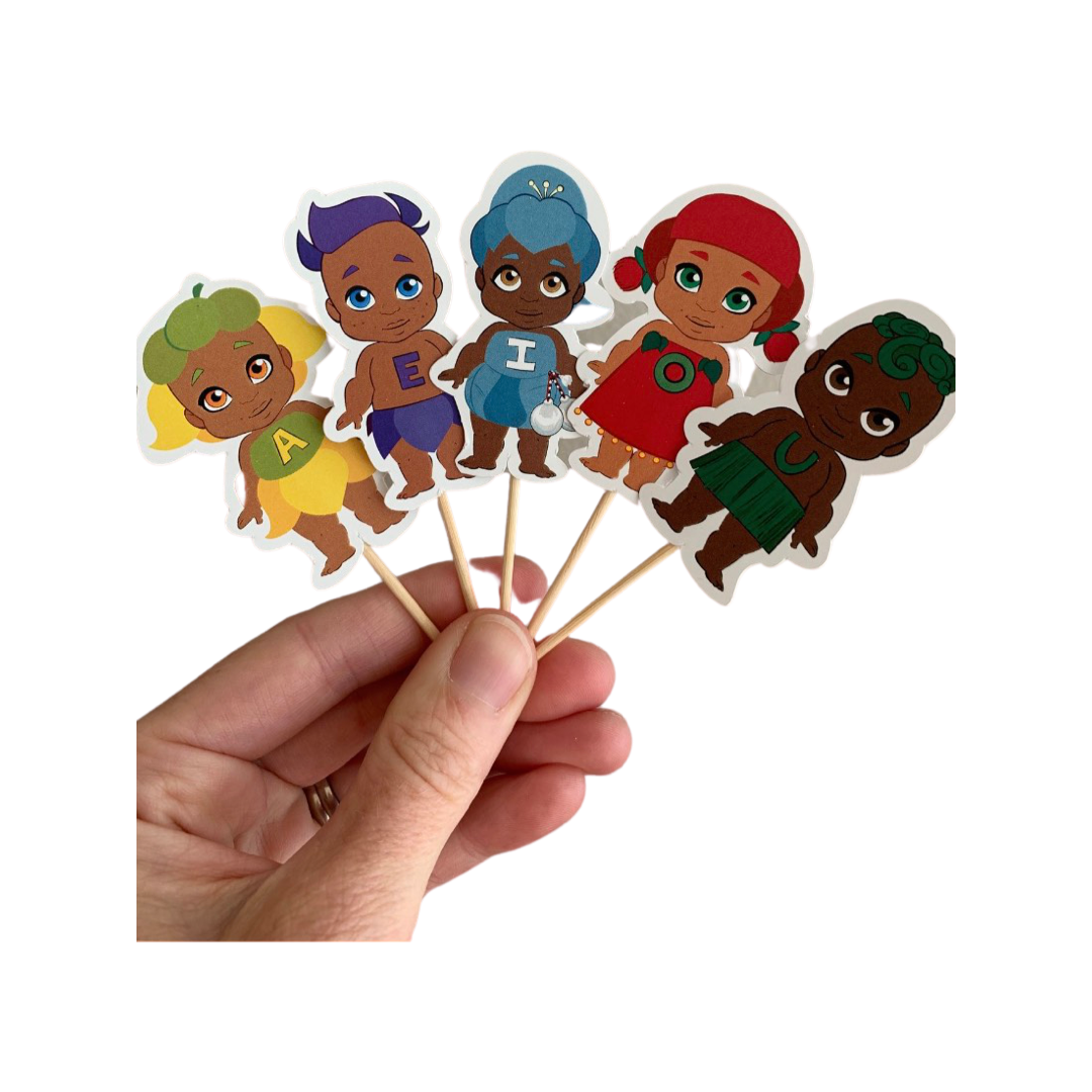 Tākaro Tribe cupcake toppers