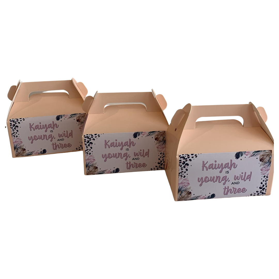 Young wild and three gift boxes