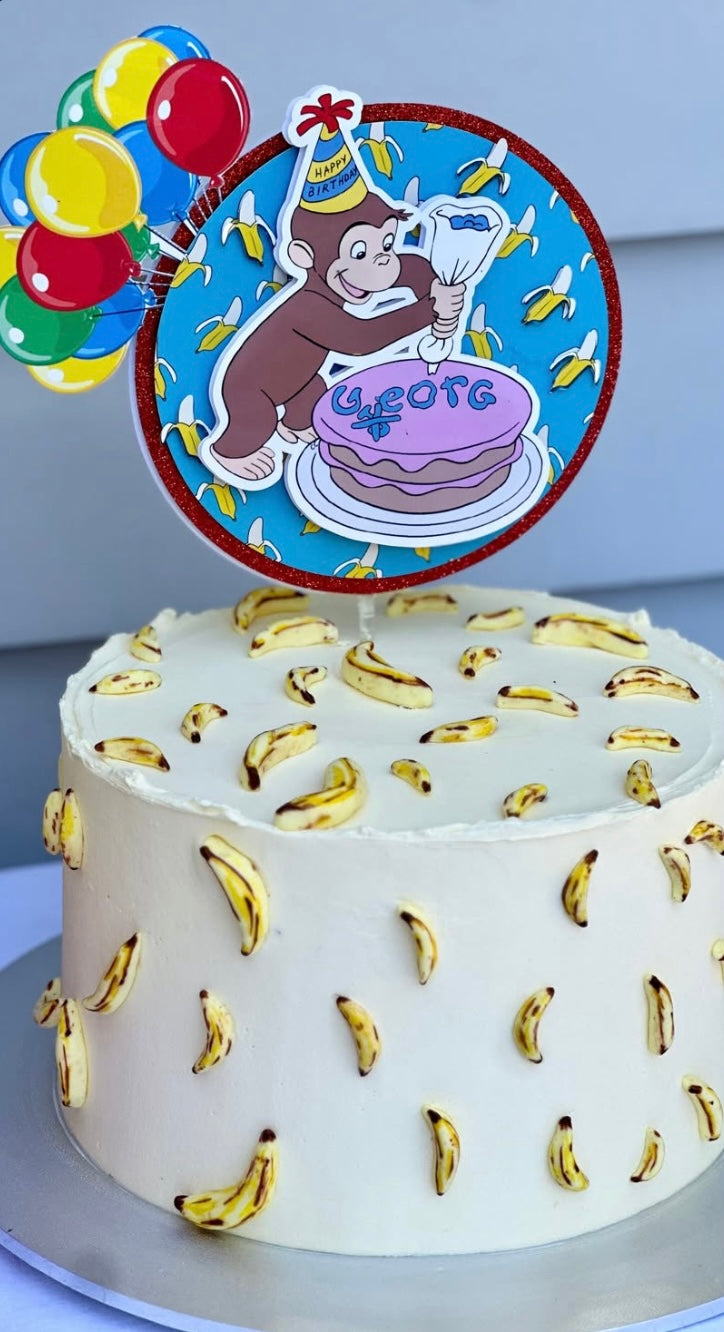 Curious George cake topper 