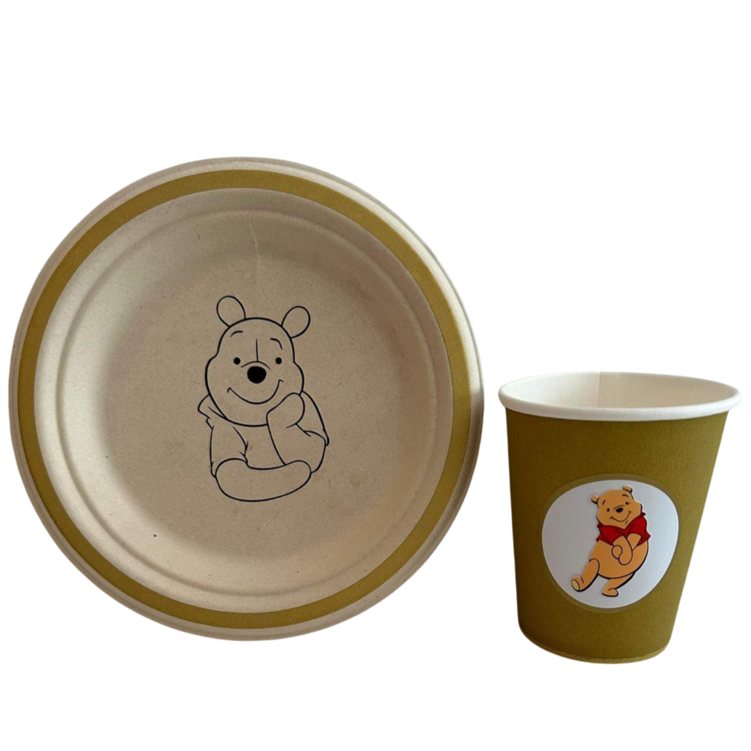 Winnie the Pooh themed party tableware