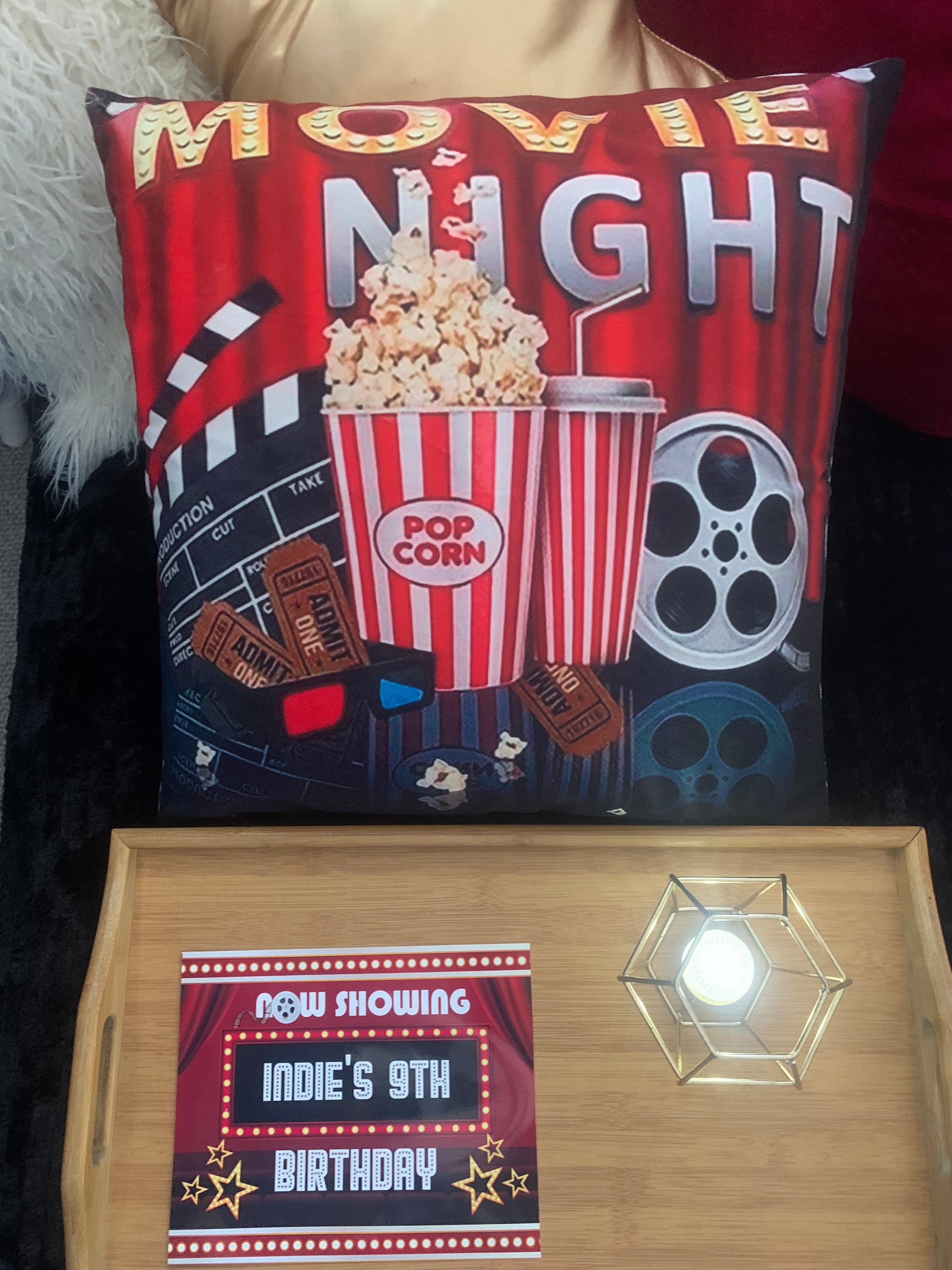 Movie night with personalised details by The Boutique Teepee Co Wellington