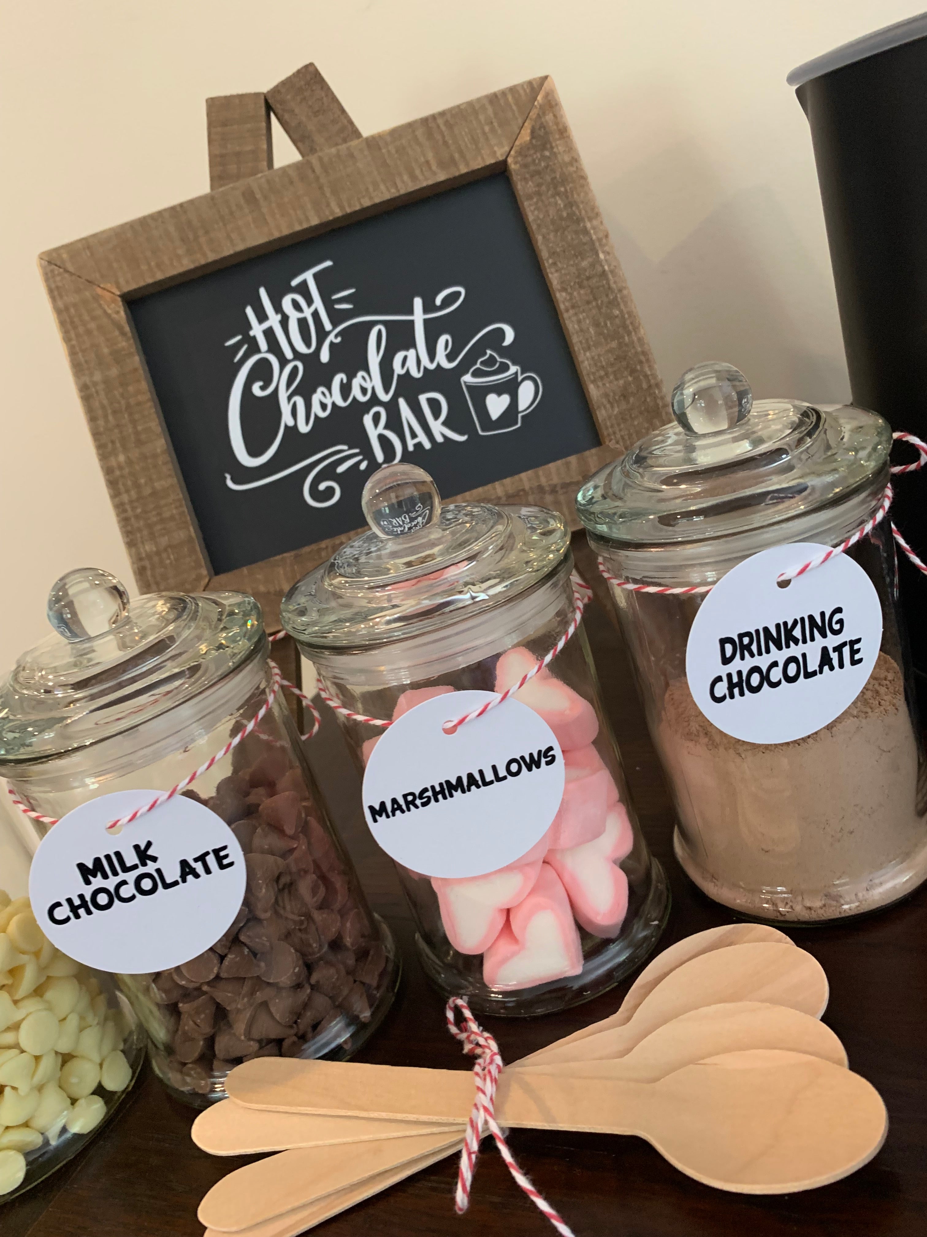 Hot chocolate station for hire Wellington party company