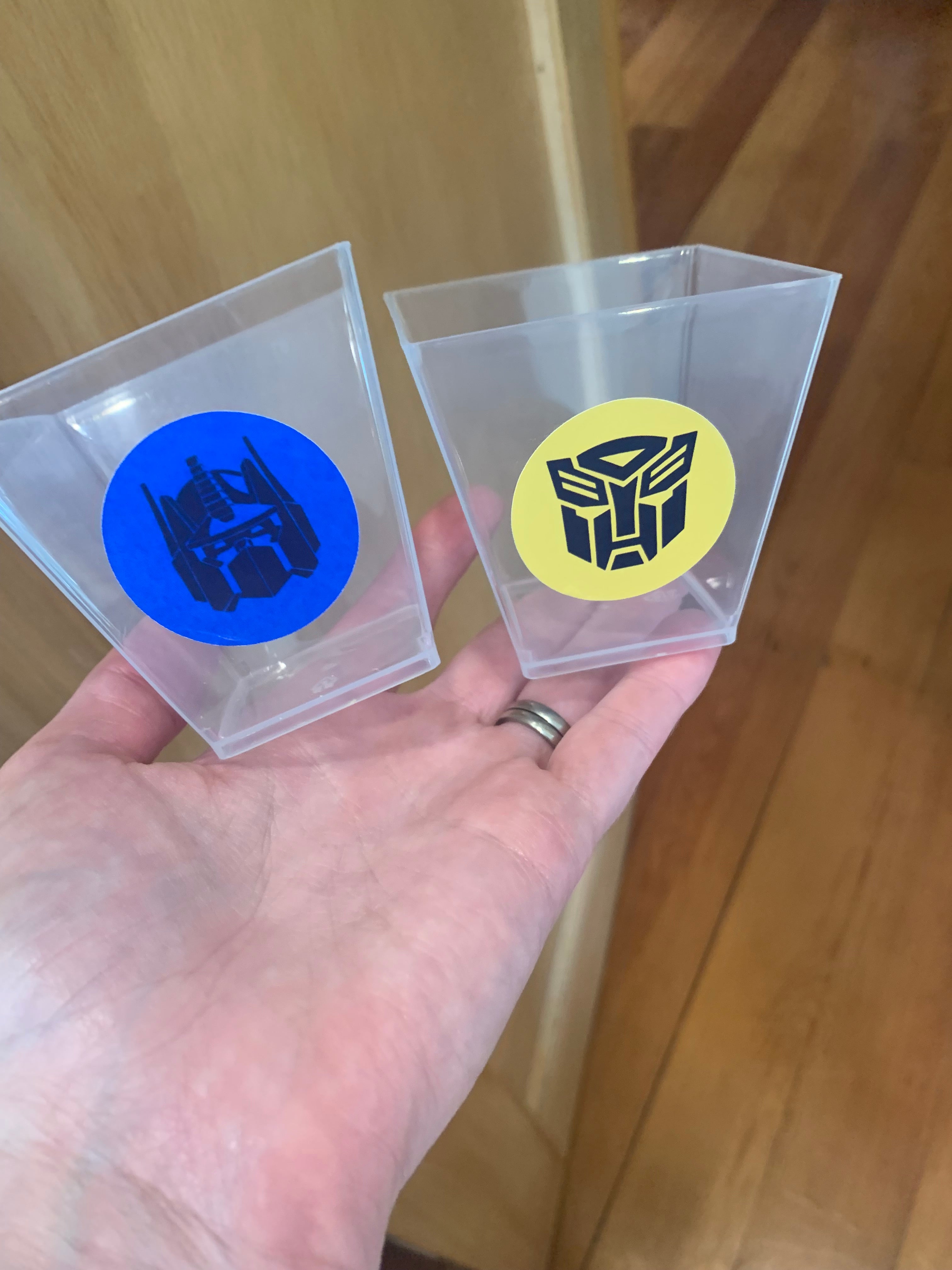 Transformers themed dessert cups nz party supplies
