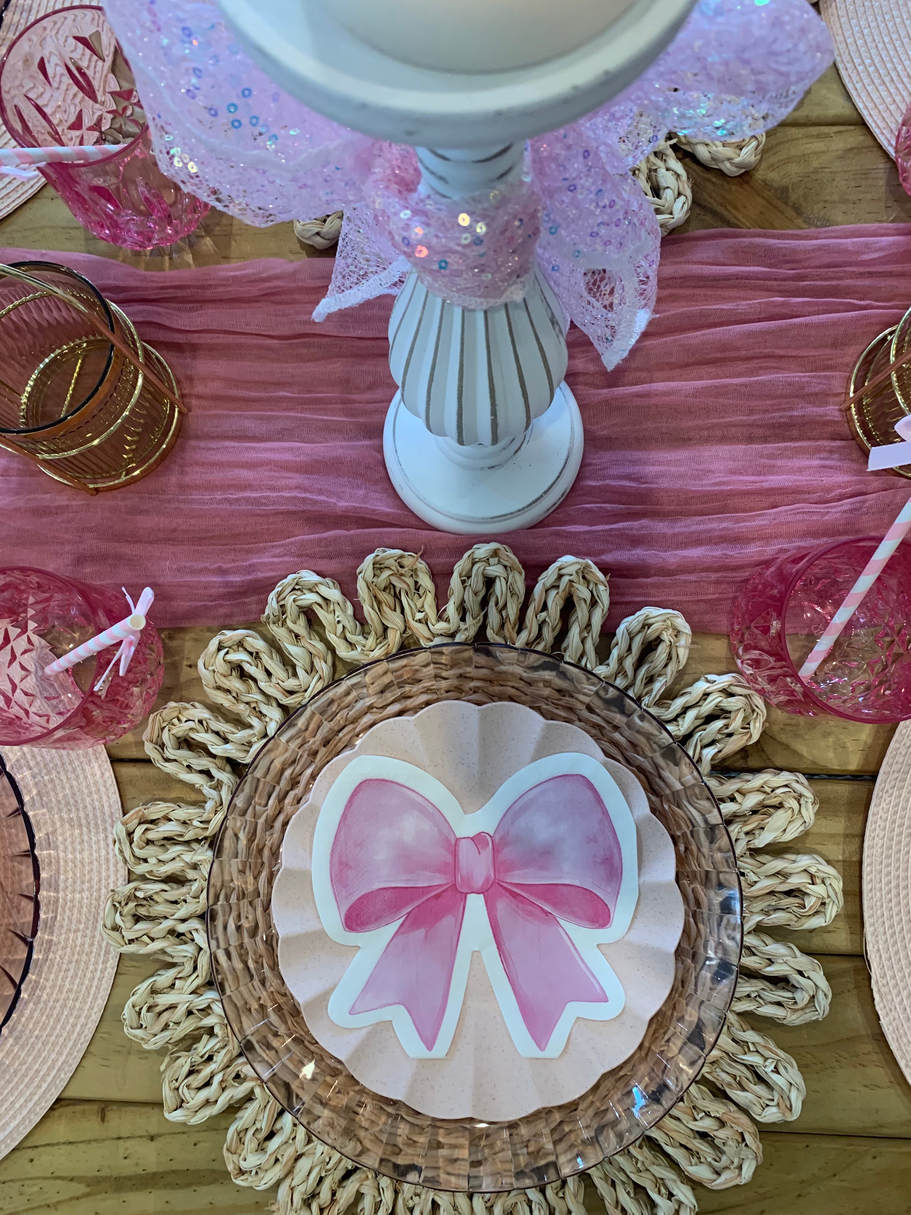 Pink picnics with bows Wellington party company