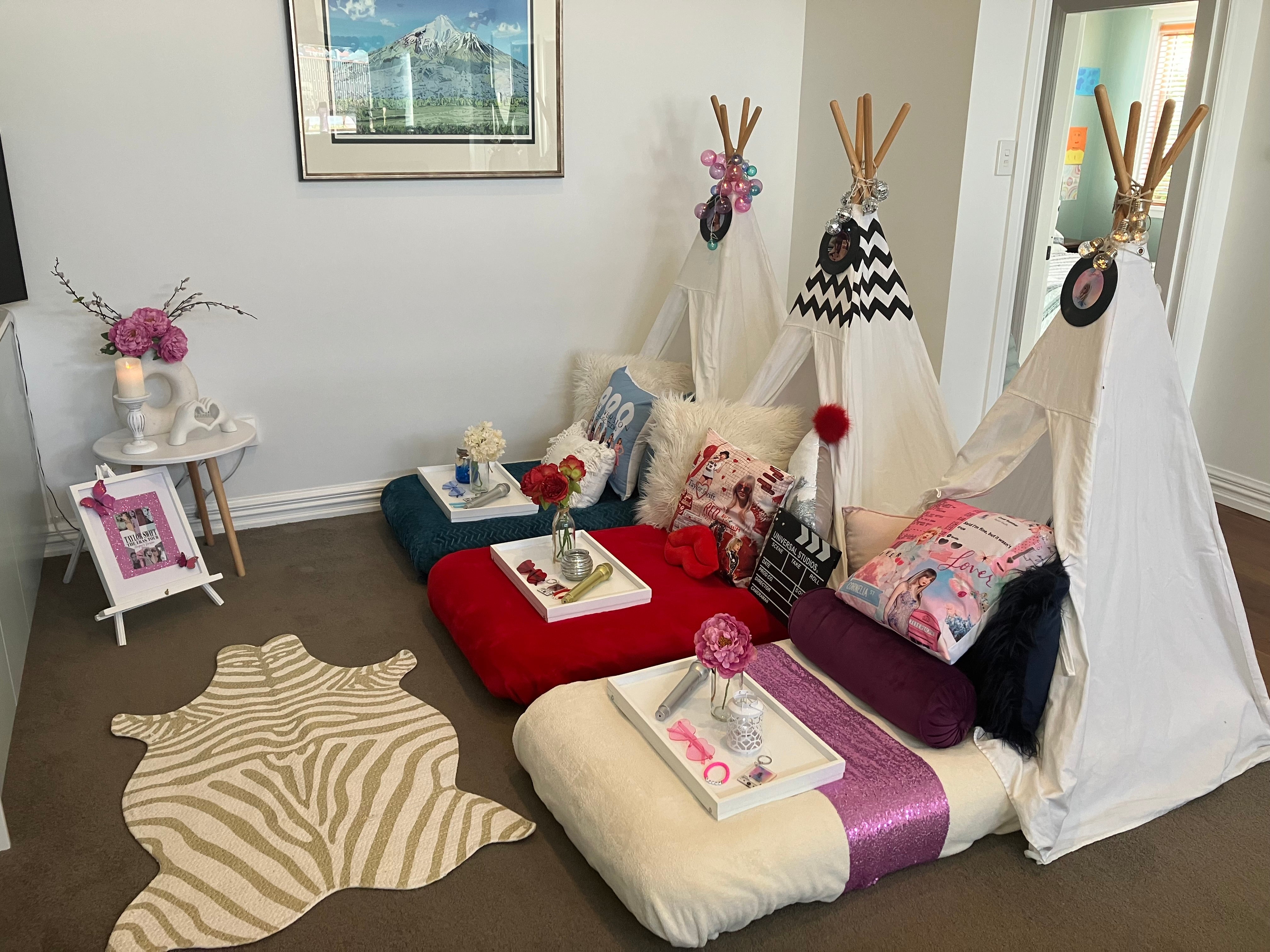 Taylor Swift themed teepee party event planners Wellington