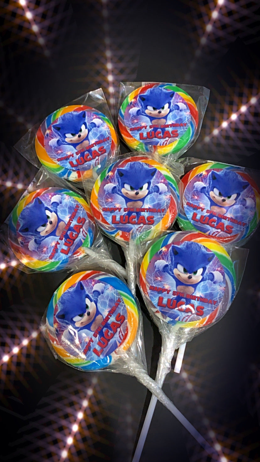 Sonic hedgehog lollipops