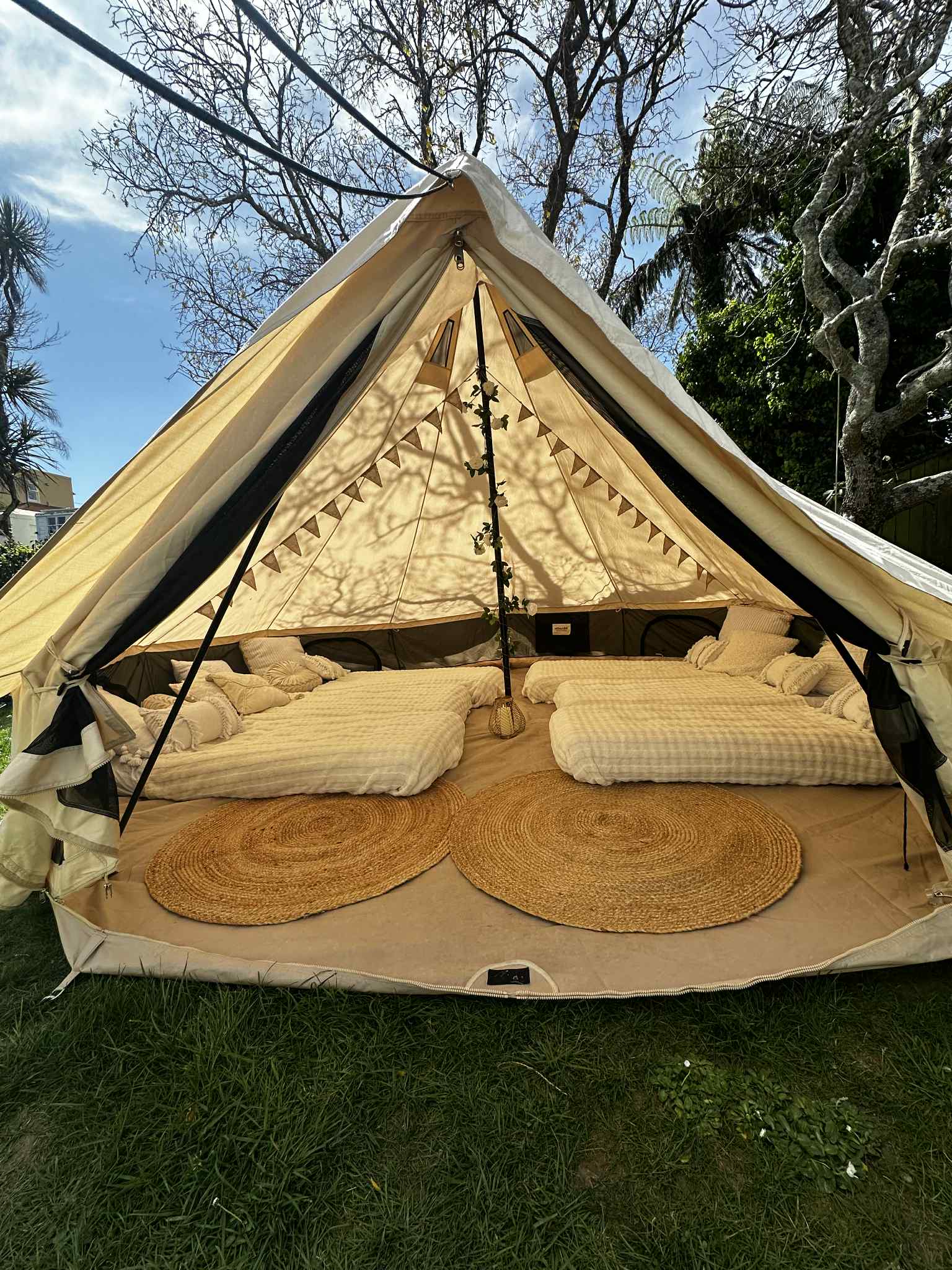 Bell tent hire Wellington event planner
