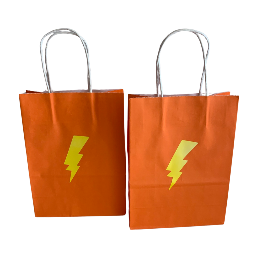 Lightning superhero party bags