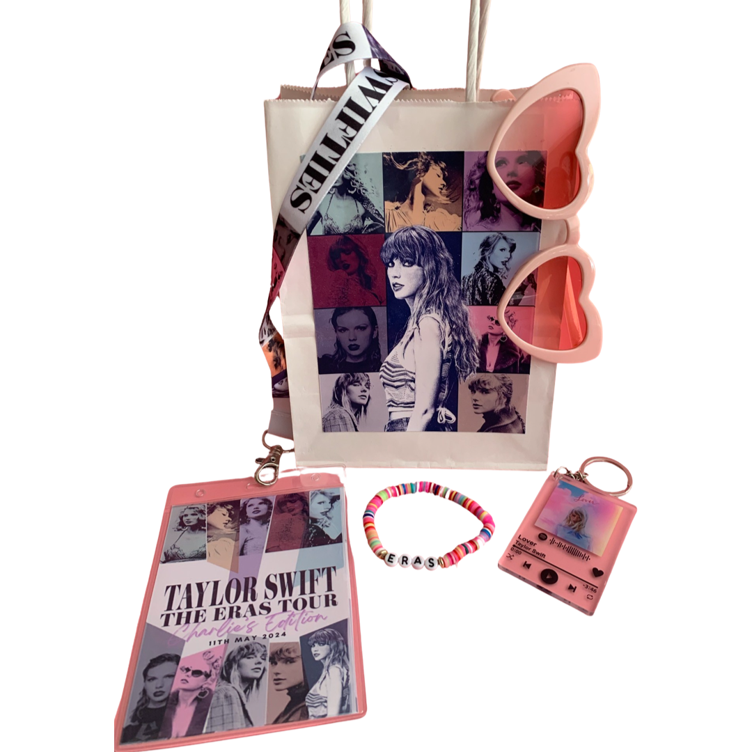 Taylor swift filled birthday gift bag