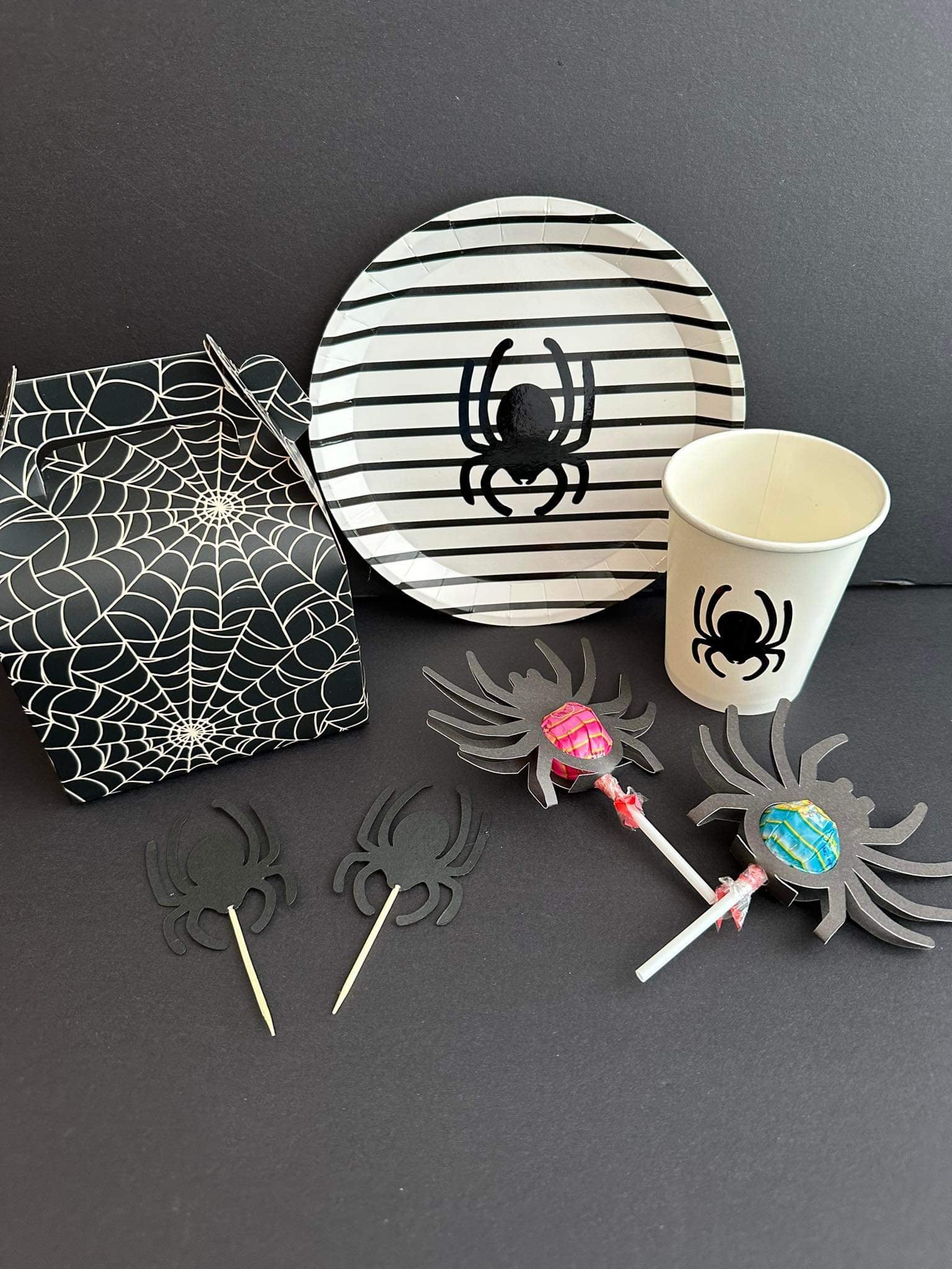 Spider themed party supplies