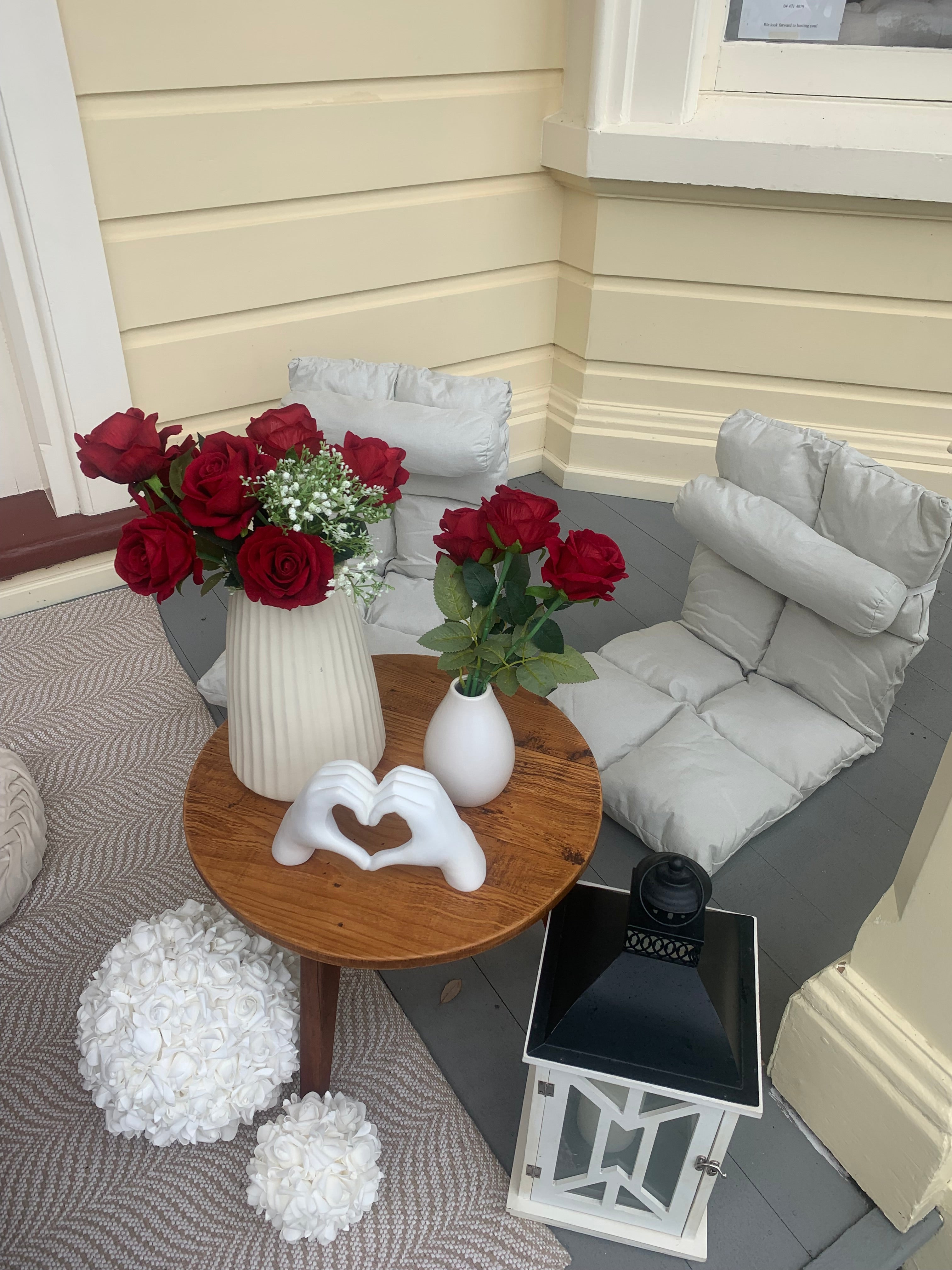 Two seats for relaxing on after asking the biggest question- Will you marry me in Wellington
