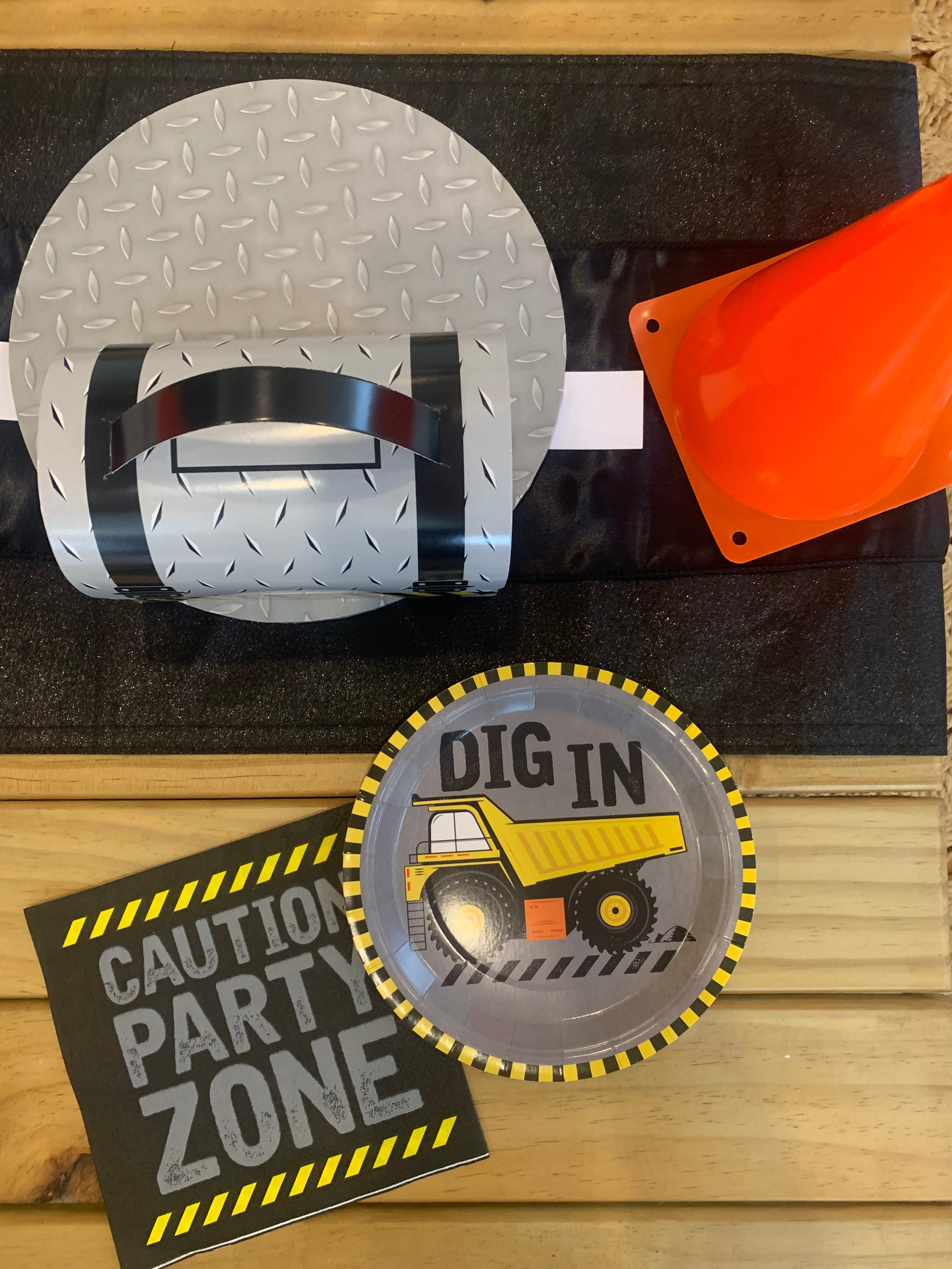 Kids construction themed picnic setup Wellington