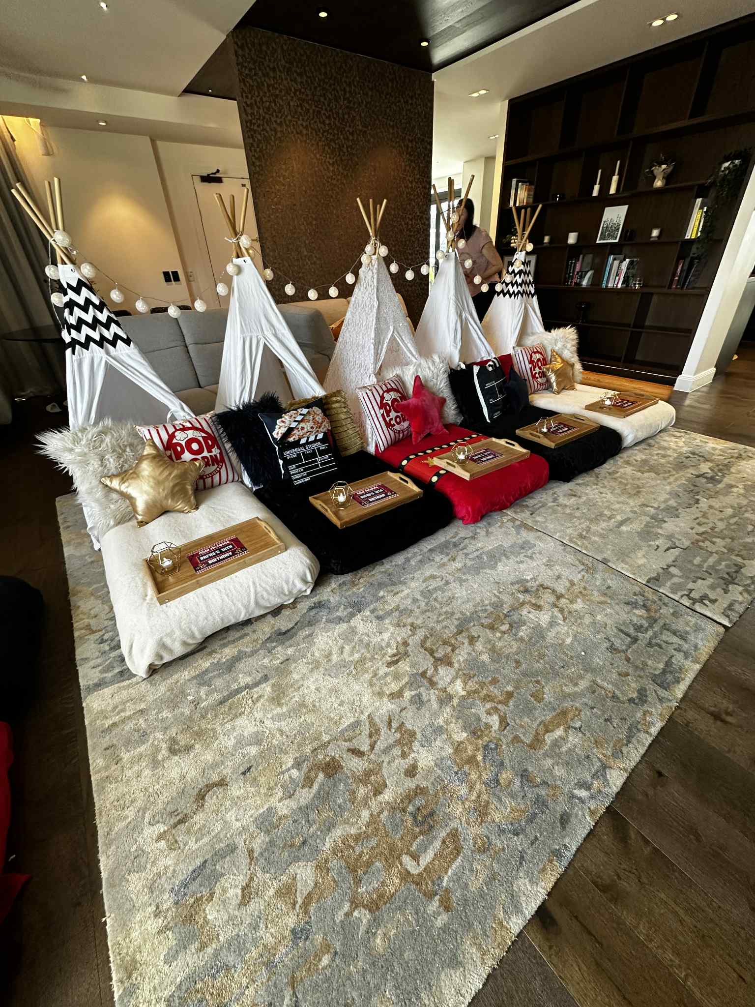 Movie night teepee party Wellington
