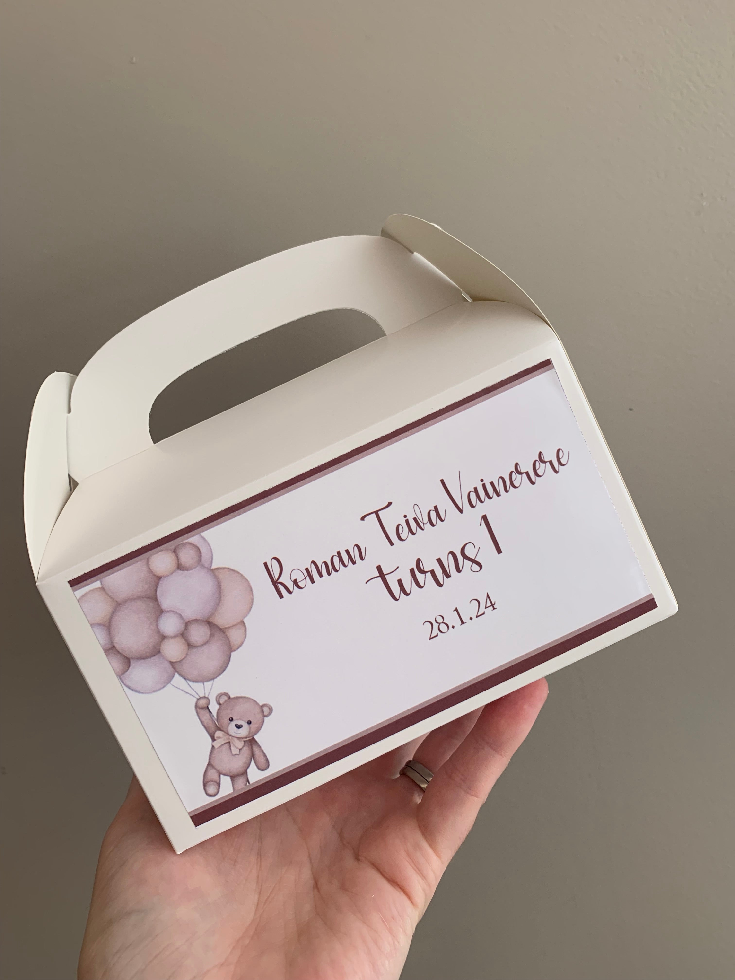 Teddy Bear themed personalised gift boxes
