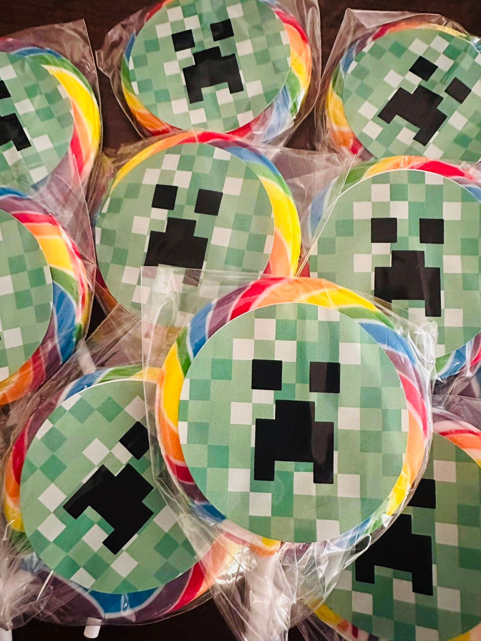 Minecraft lollipops kids party favour nz
