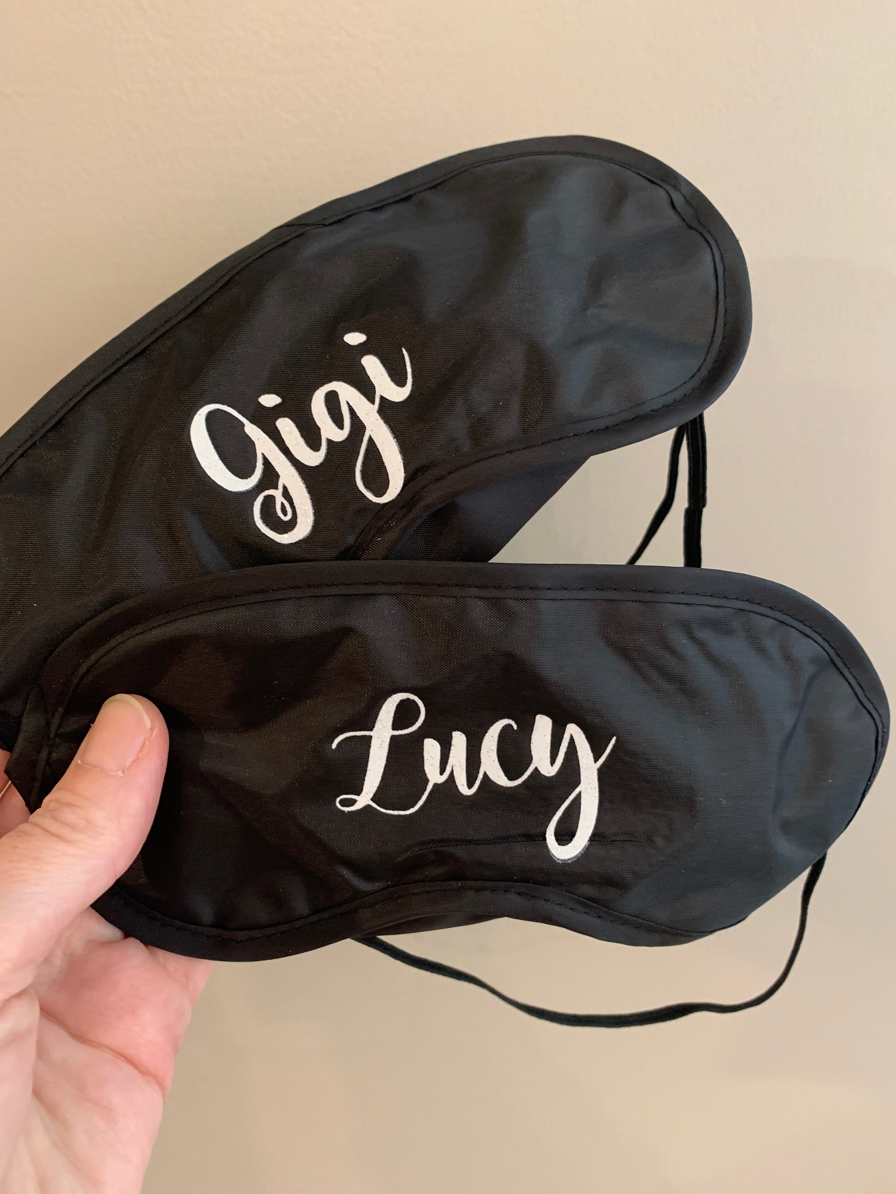 Personalised eye masks slumber parties NZ