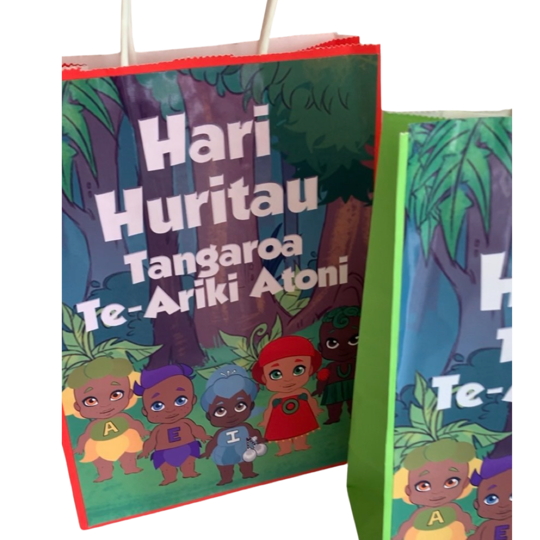 Tākaro Tribe personalised gift bags