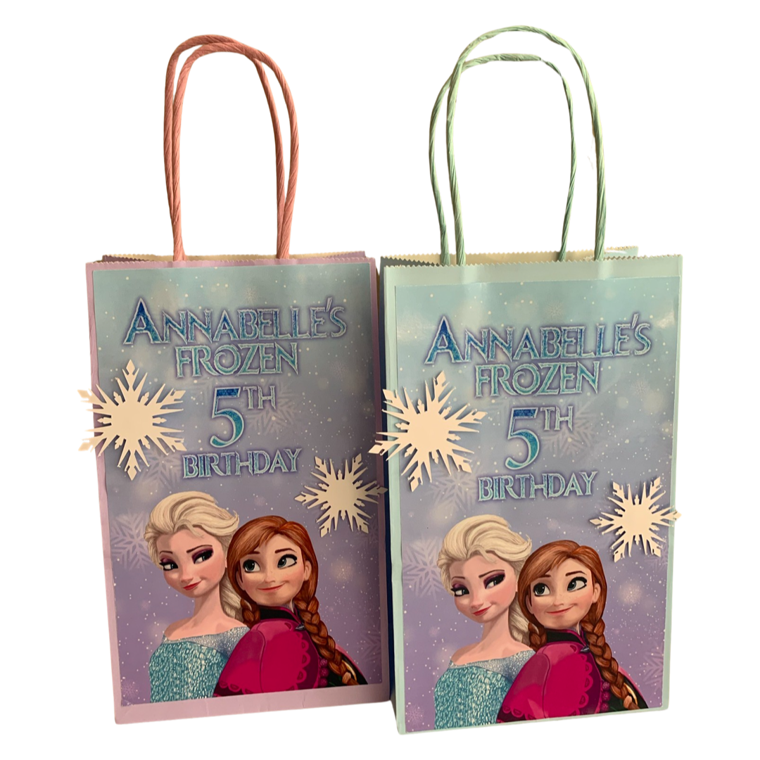 Frozen personalised gift bags