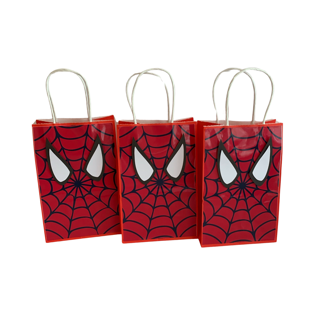 Spiderman themed party bags nz kids party