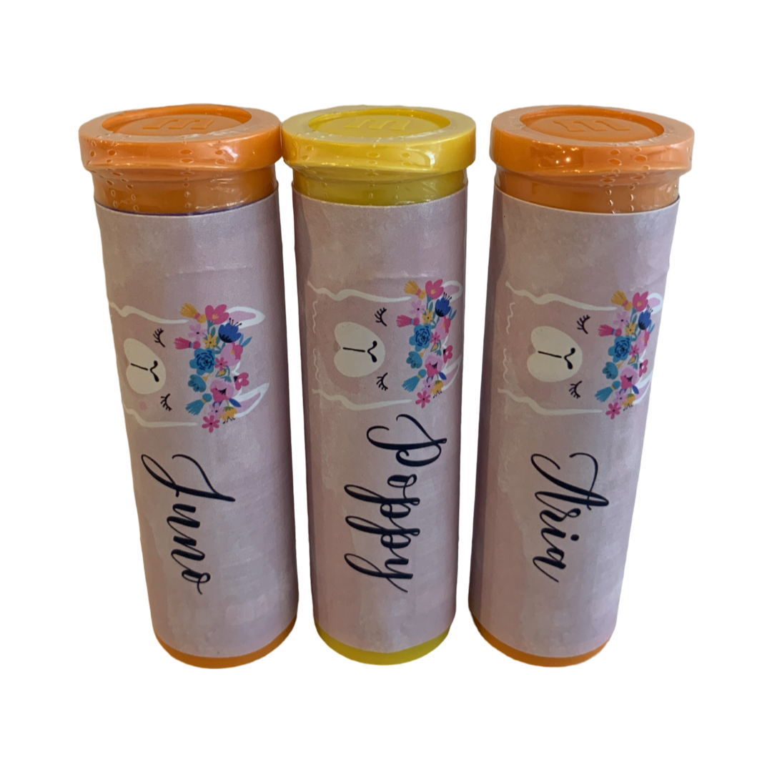 Llama themed pink M&M tubes party favours nz