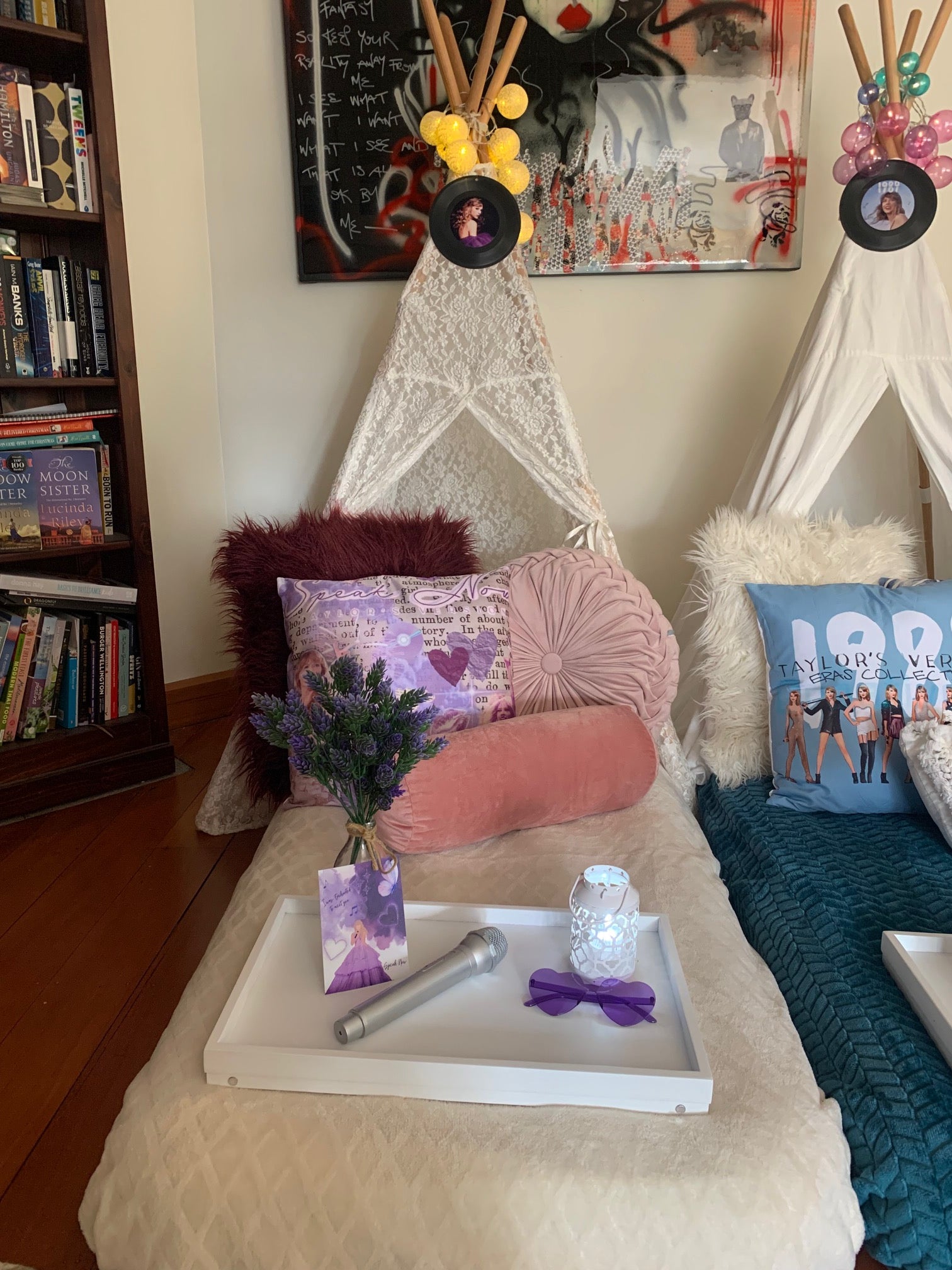 Taylor Swift themed teepee slumber party Wellington