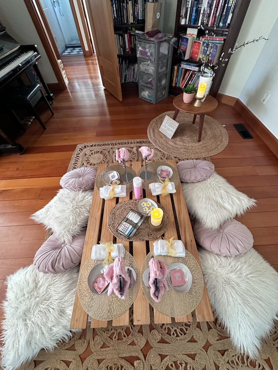 Pamper party setup Wellington