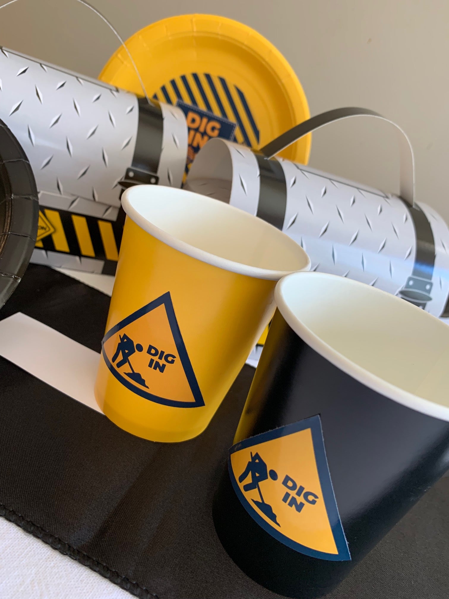 Construction party cups