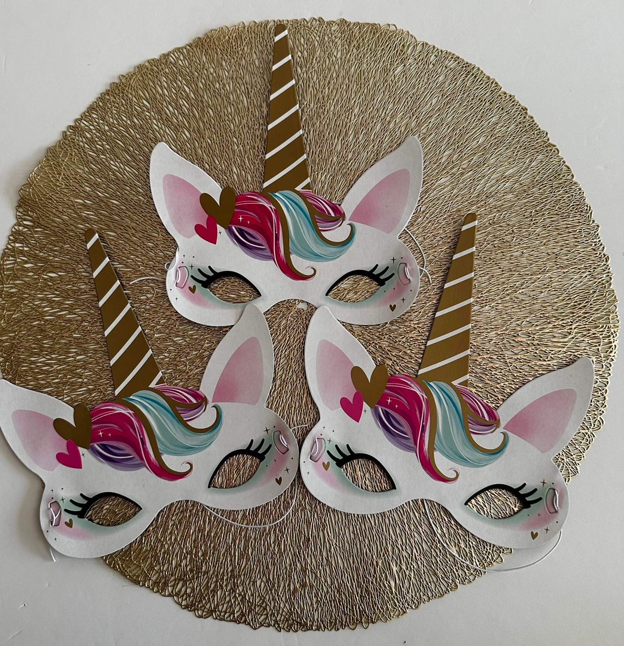 Unicorn paper masks