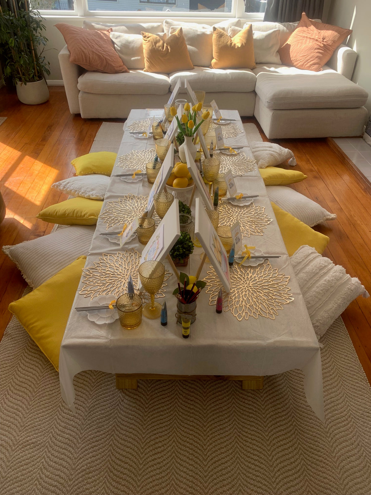 Gorgeous hens party or baby shower ideas for sip and paint parties anywhere in Wellington