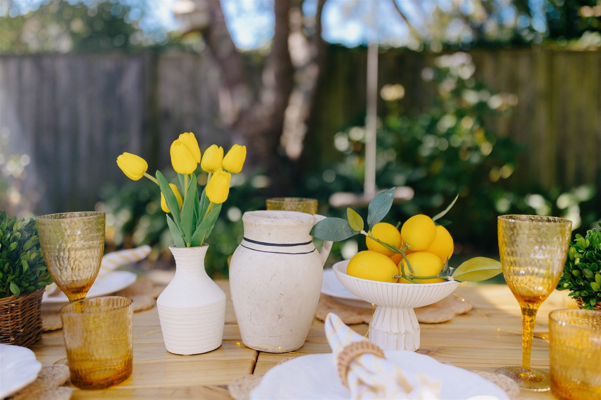 Lemon picnic pretty hire Wellington tablescaping
