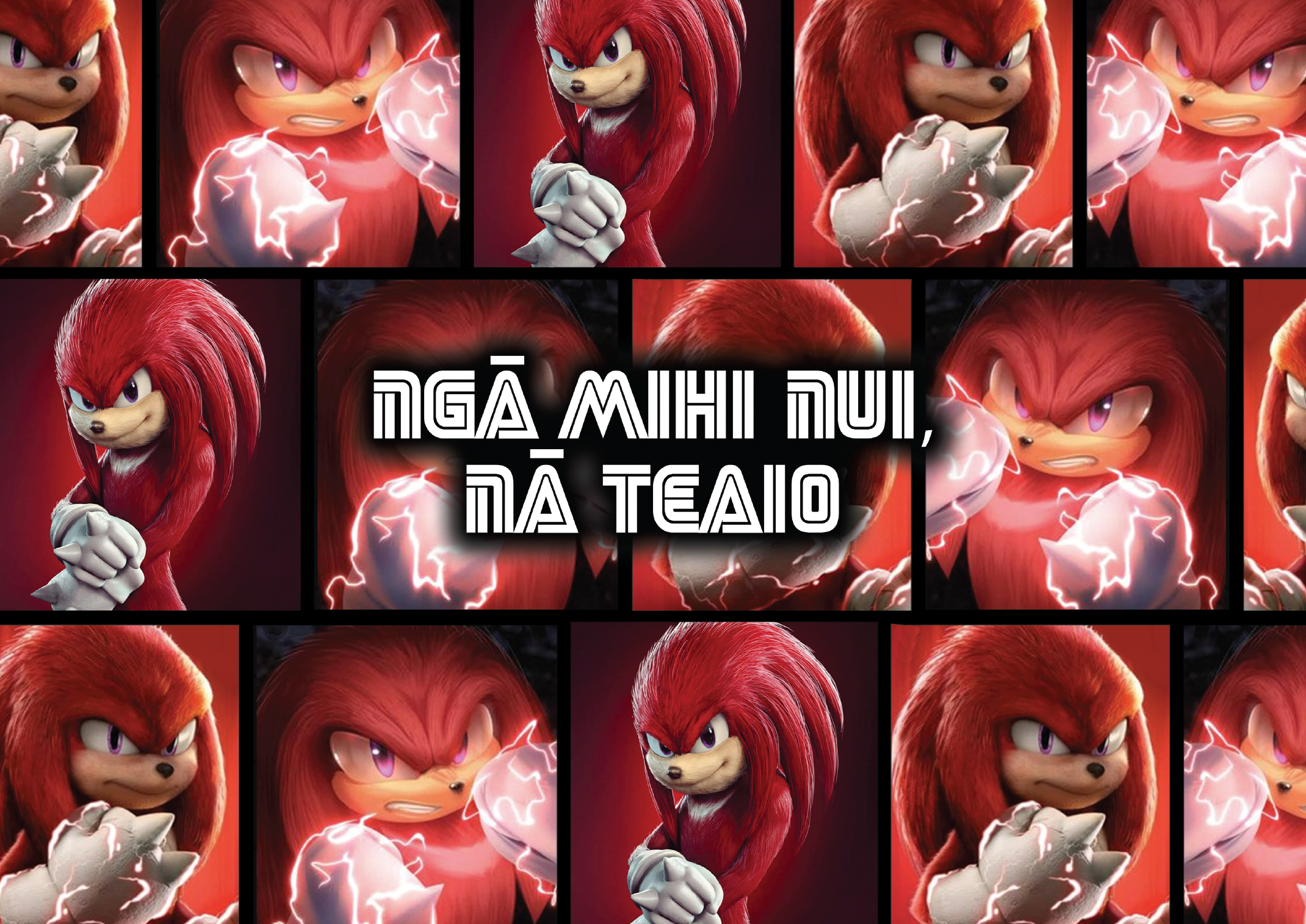Knuckles sonic party backdrop