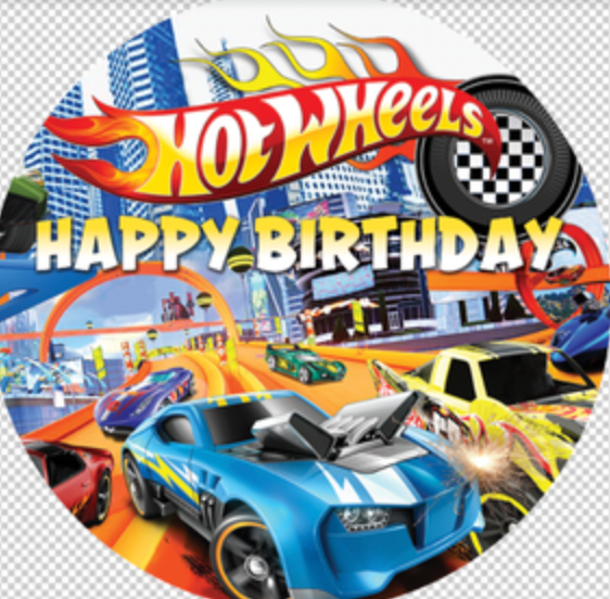 Hot wheels top happy birthday