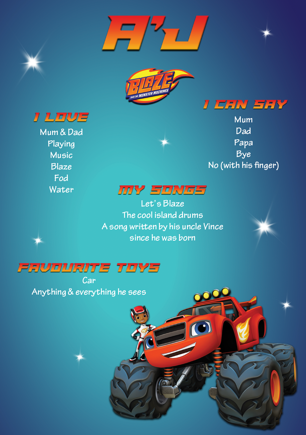 Blaze and the monster machines milestone poster
