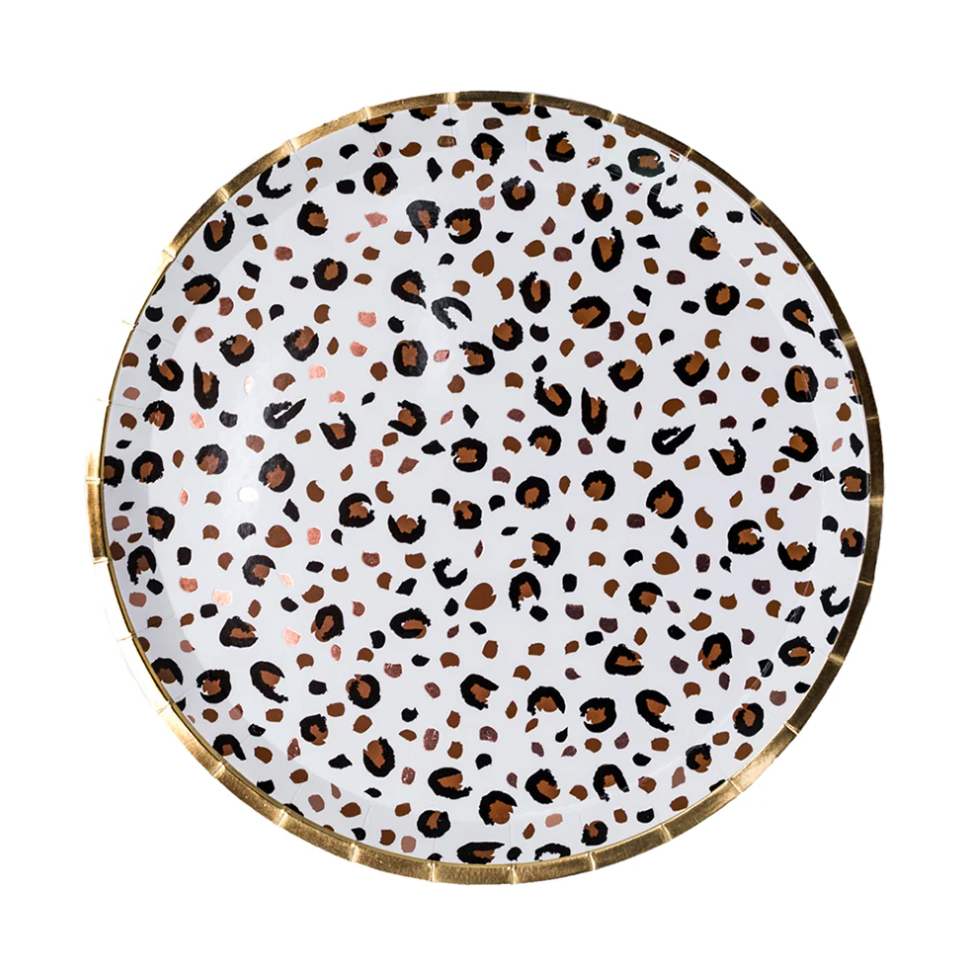 Leopard party plates