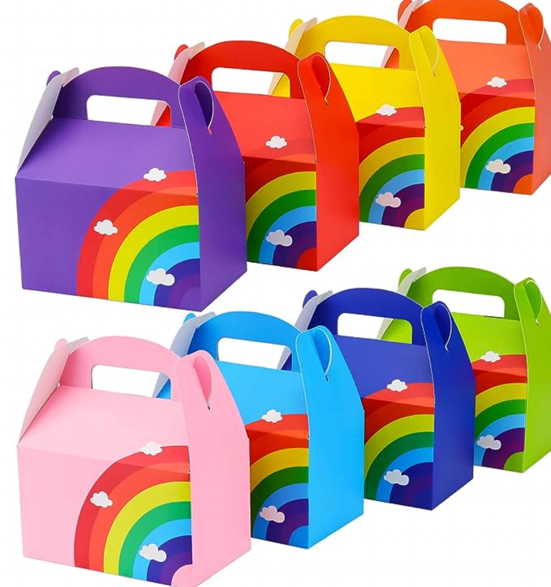 Rainbow party boxes
