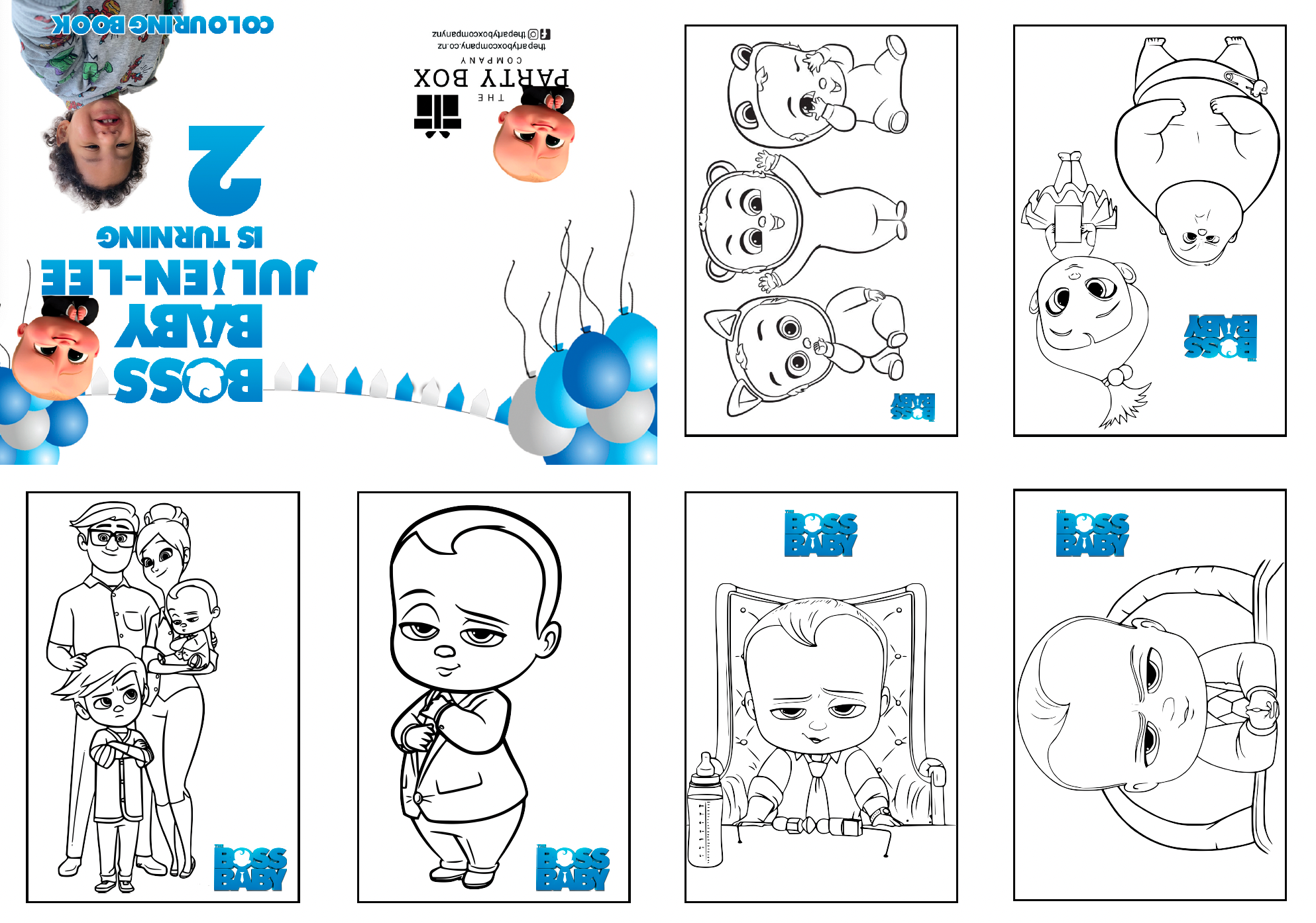 Boss baby mini colouring books