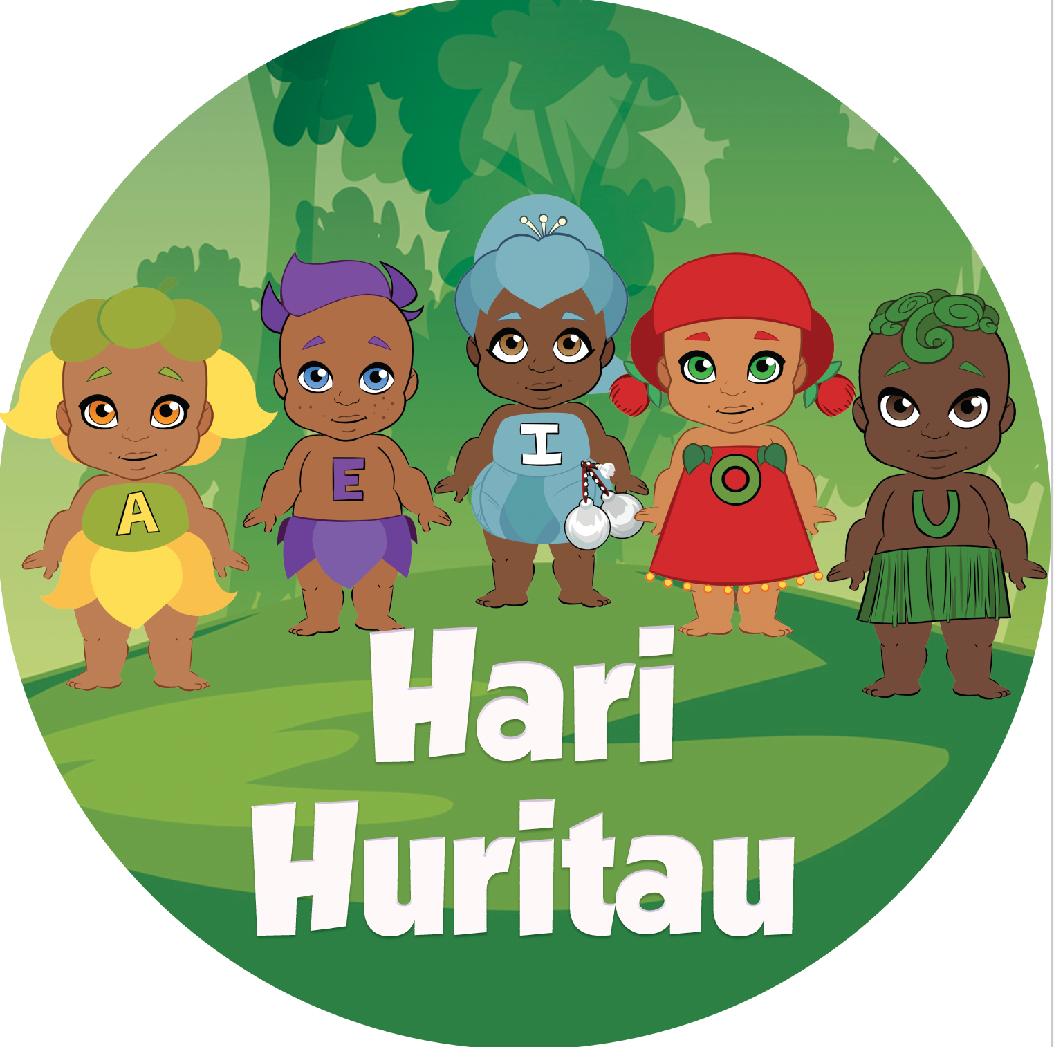 Hari Huritau green 2m round backdrop