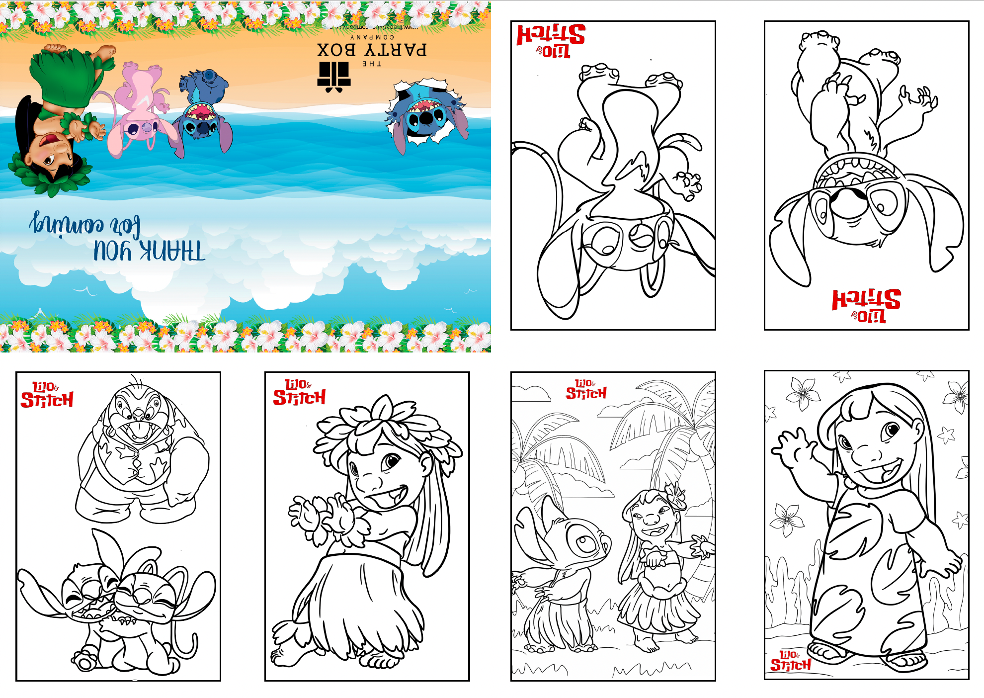 Lilo & Stitch party colouring book nz