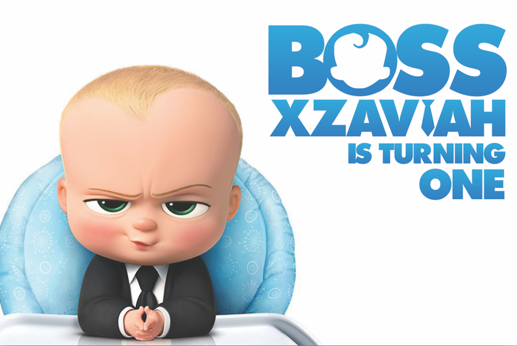 Boss baby party vinyl backdrop