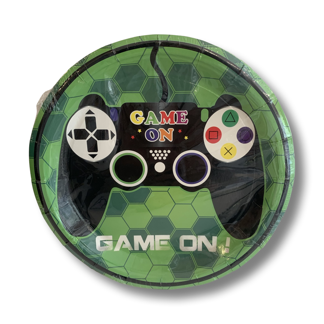 Game on gaming party plates