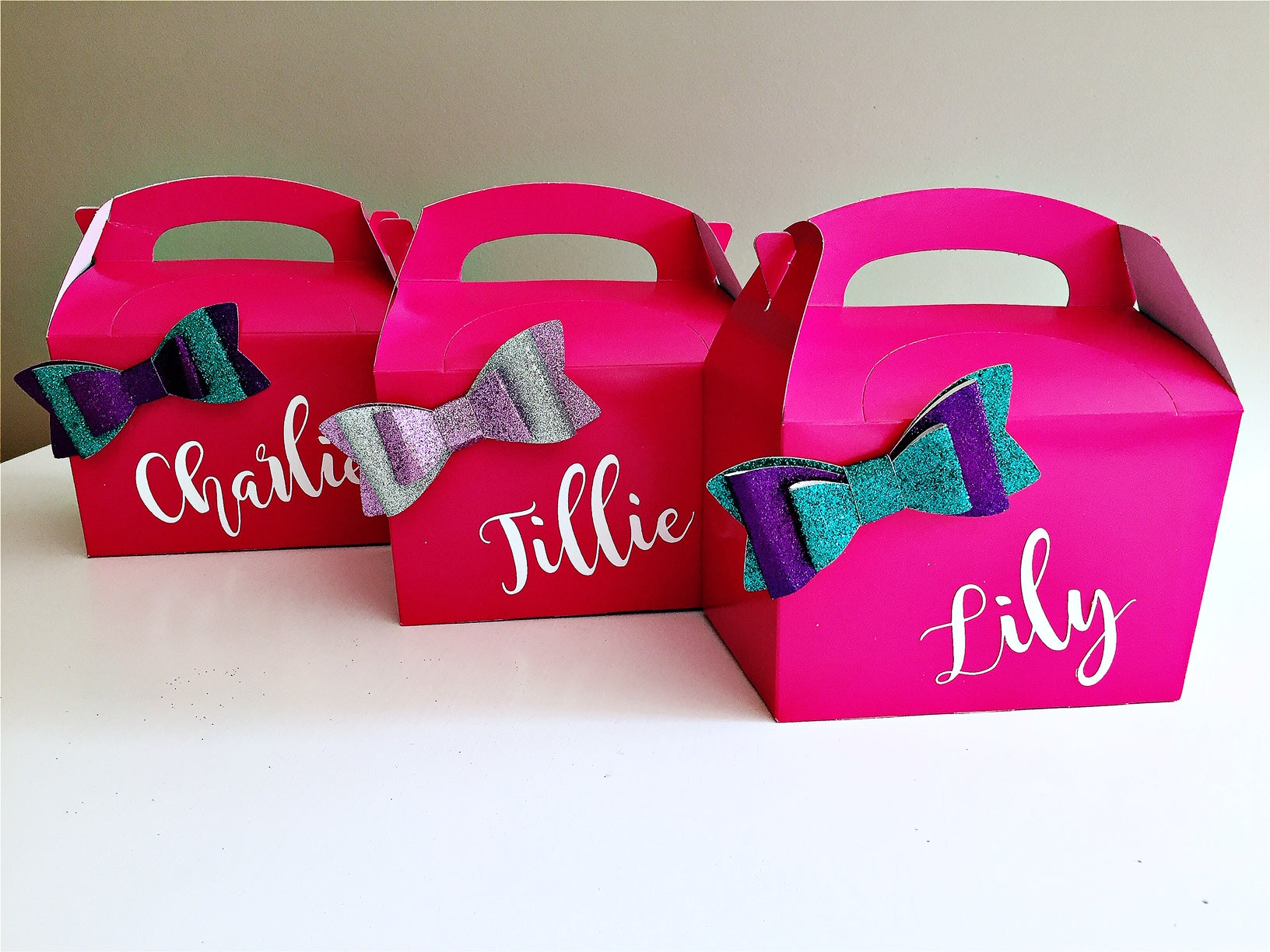 Personalised party gift boxes