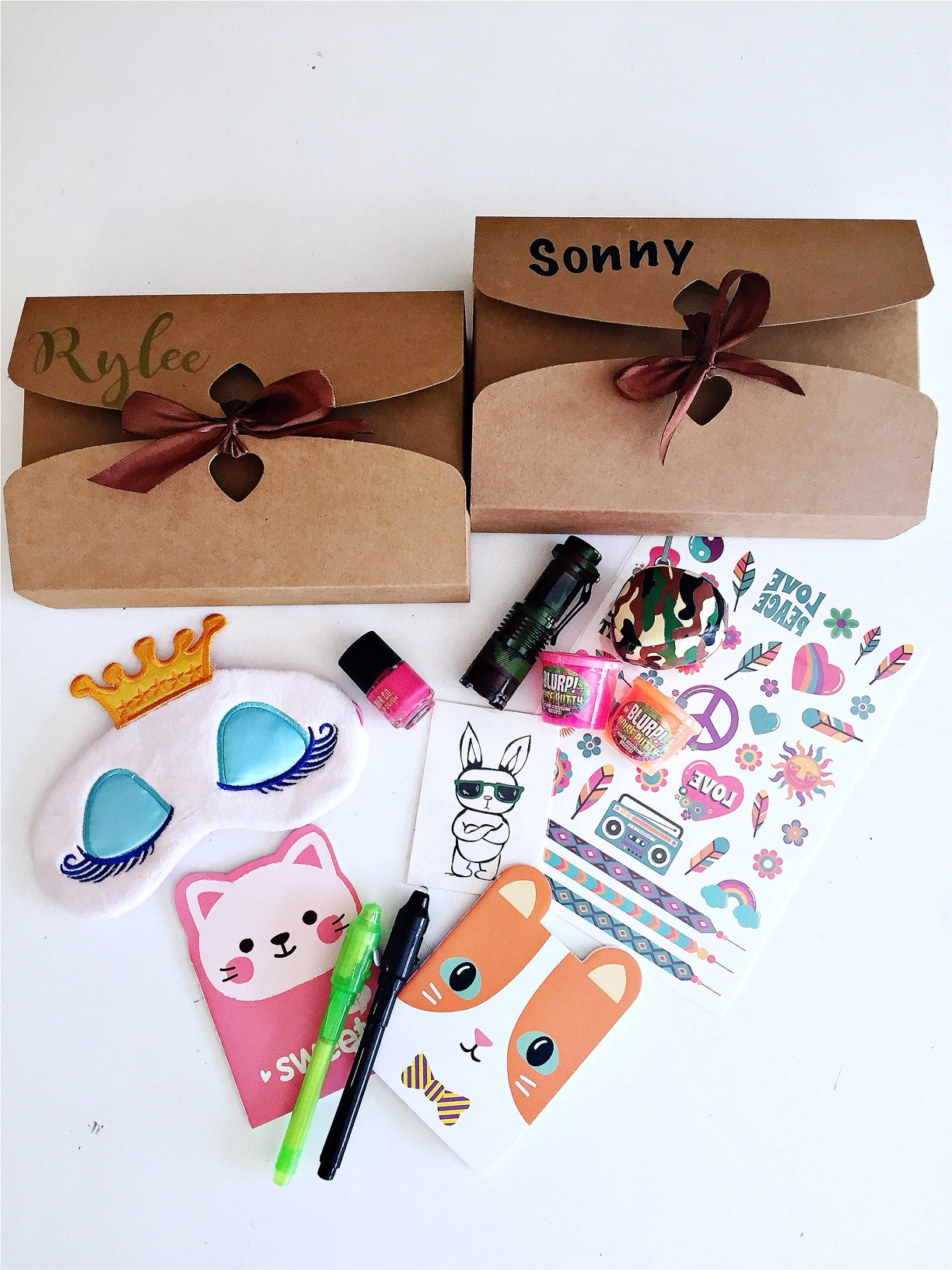 Sleepover slumber party boxes