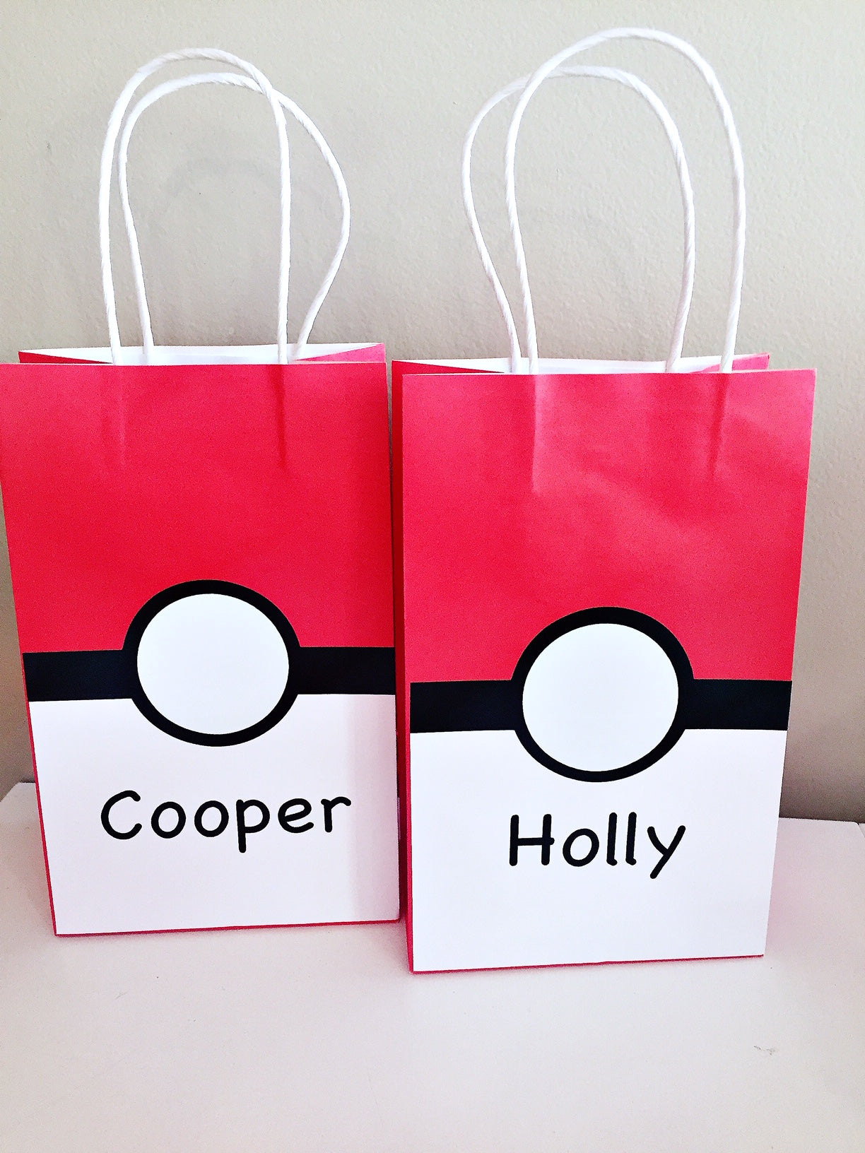 Pokemon personalised party gift bags