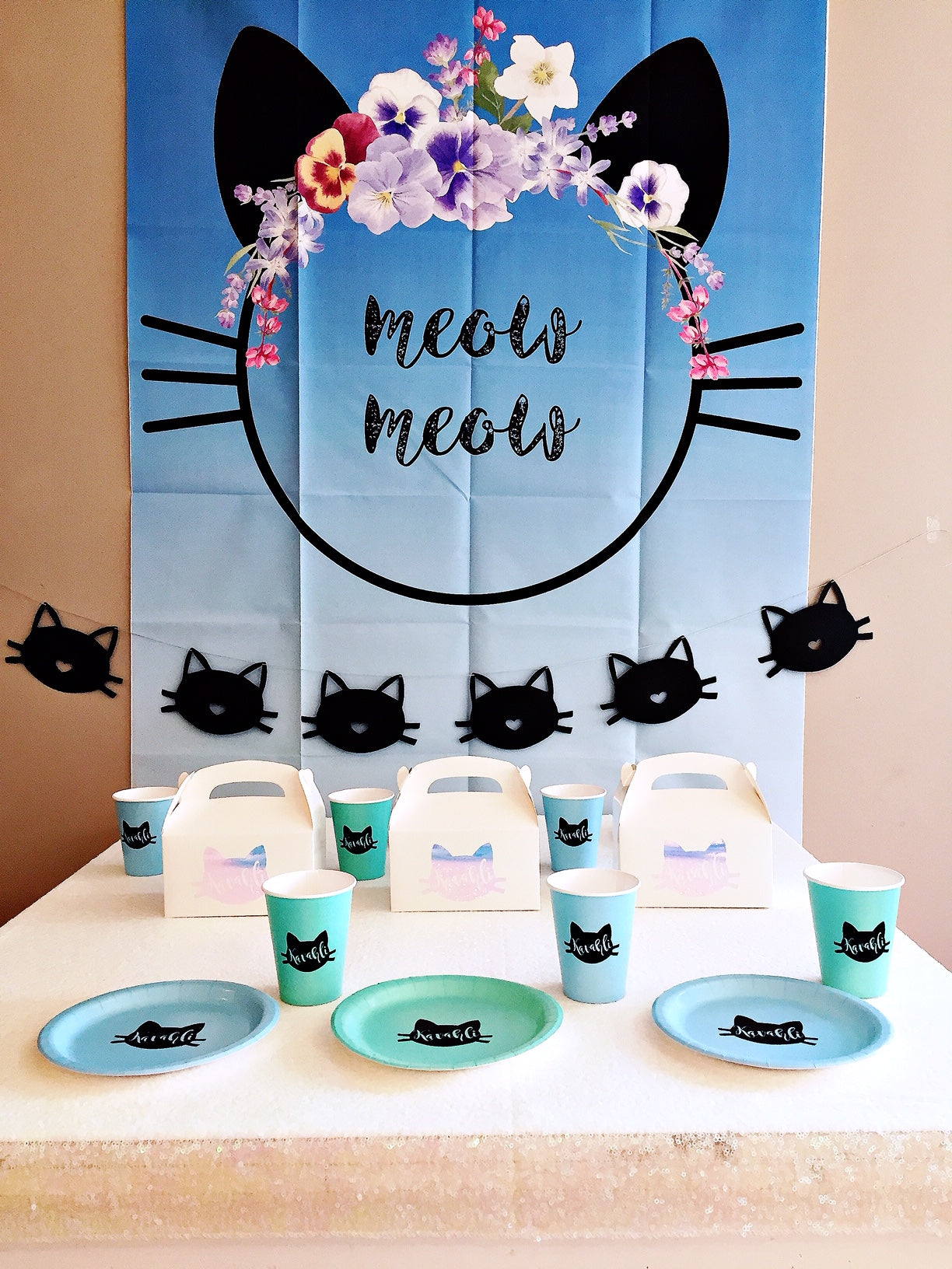 Cat themed party box