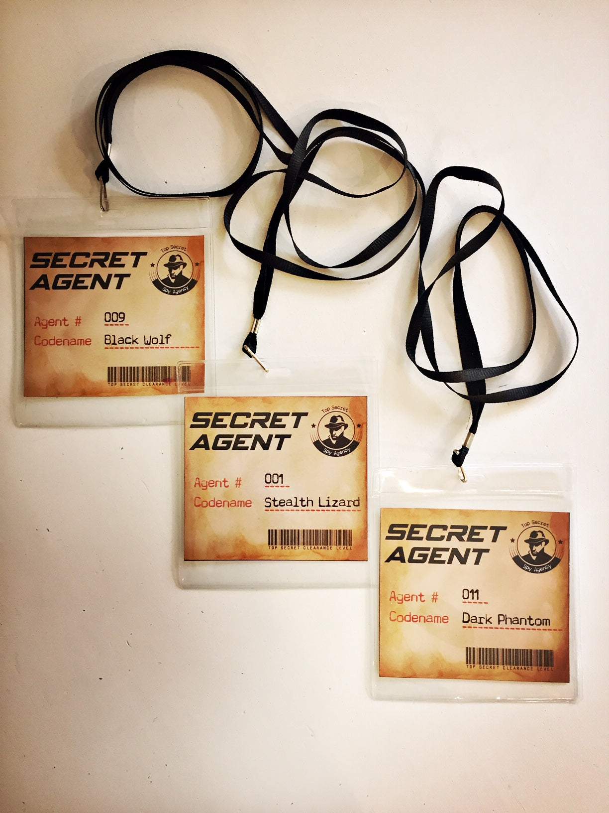 Spy party lanyards